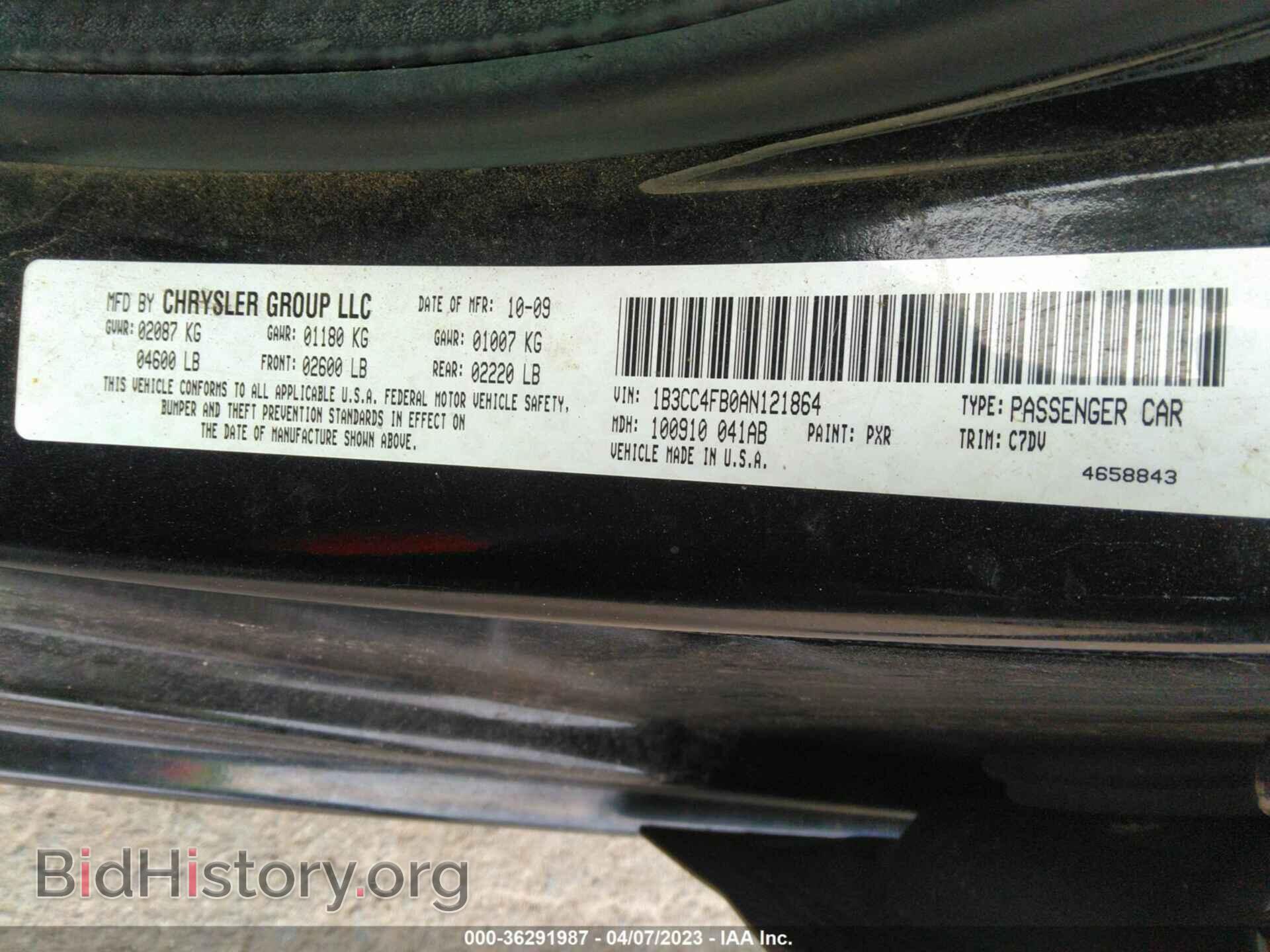 2010 DODGE AVENGER - VIN: 1B3CC4FB0AN121864 - Photo 9
