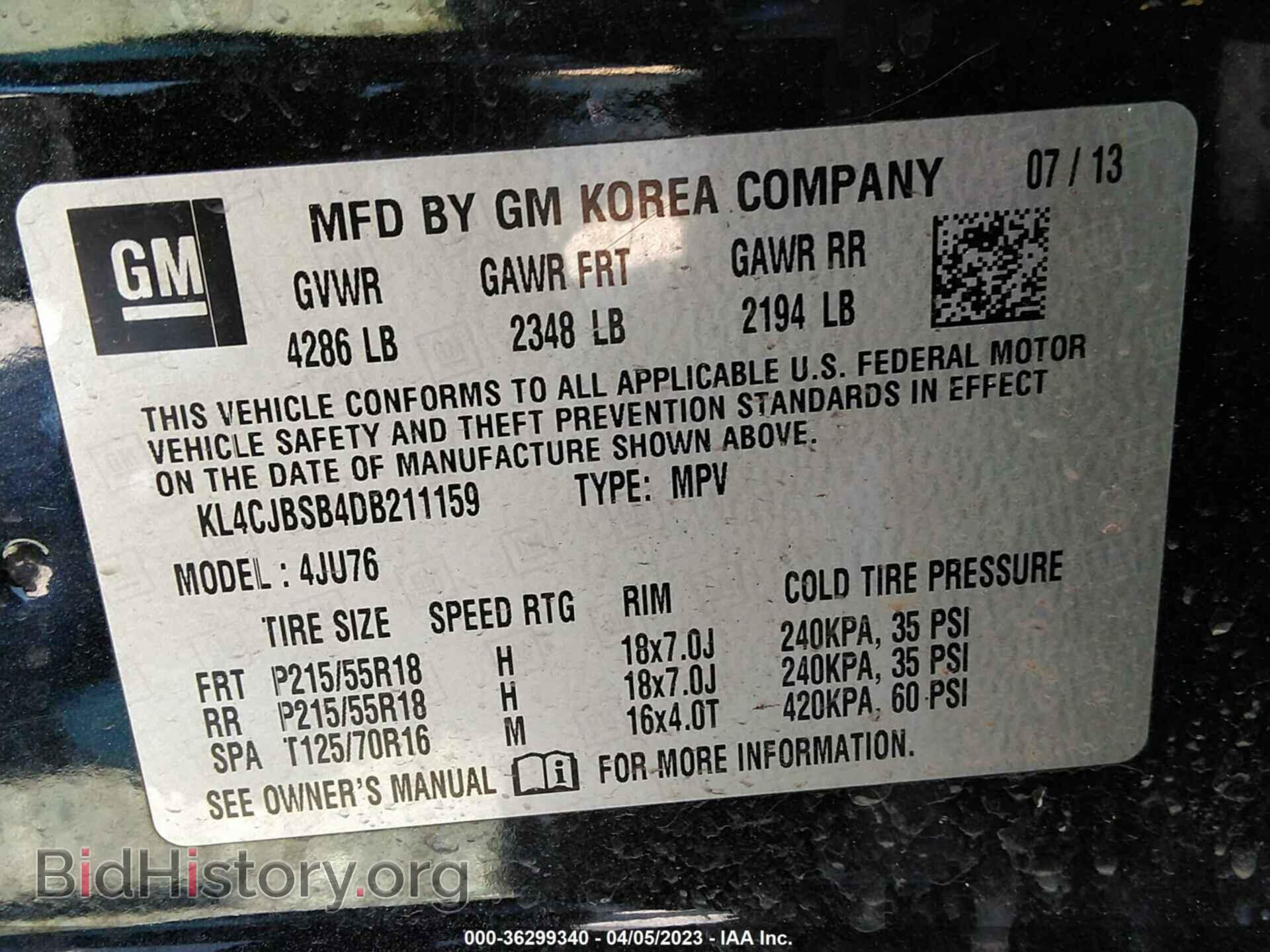 2013 BUICK ENCORE - VIN: KL4CJBSB4DB211159 - Photo 9