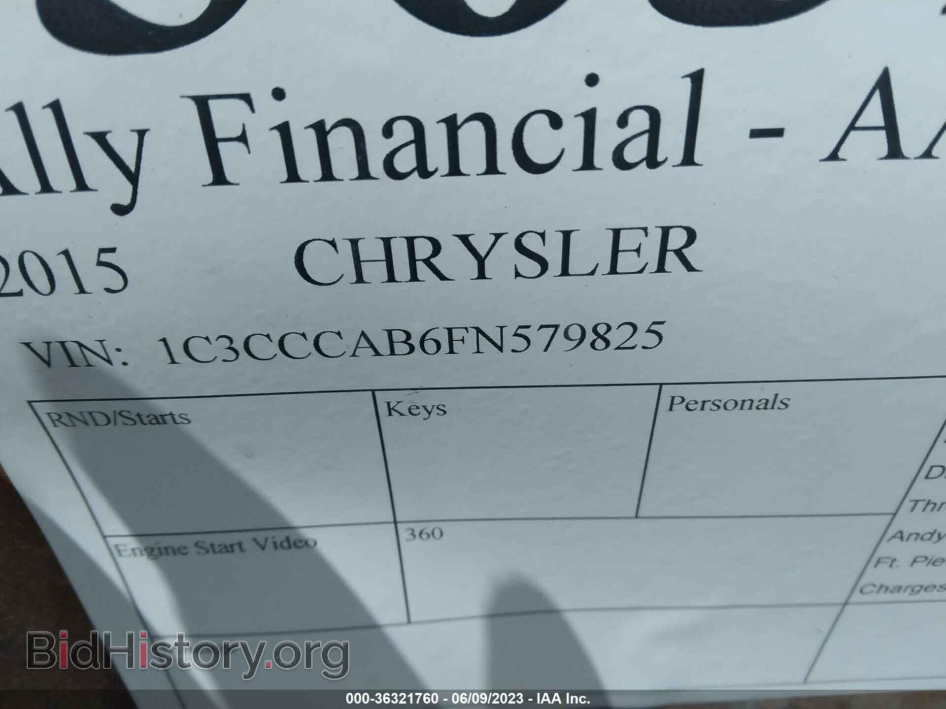 2015 CHRYSLER 200 - VIN: 1C3CCCAB6FN579825 - Фото 9