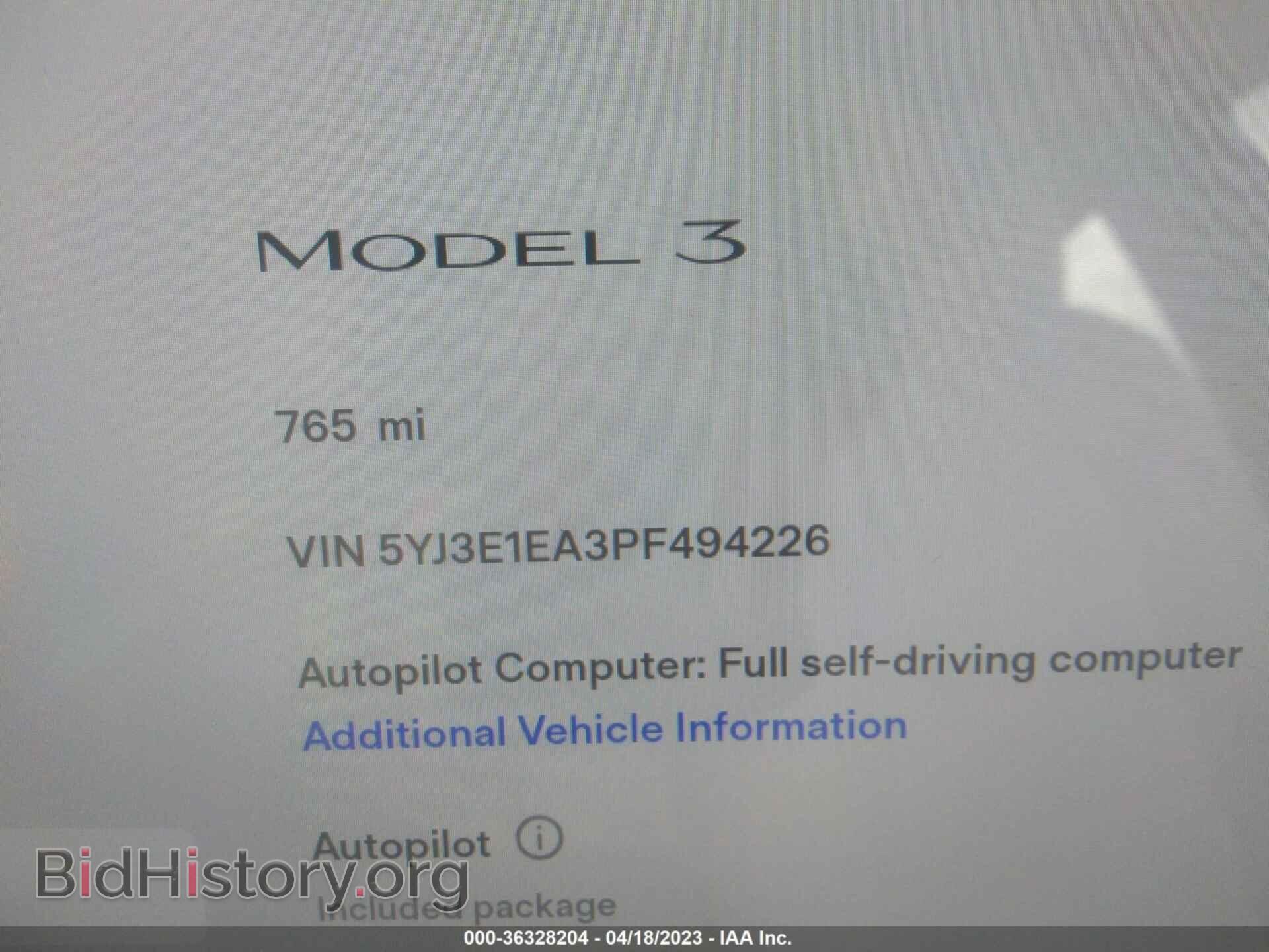 2023 TESLA MODEL 3 - VIN: 5YJ3E1EA3PF494226 - Photo 7