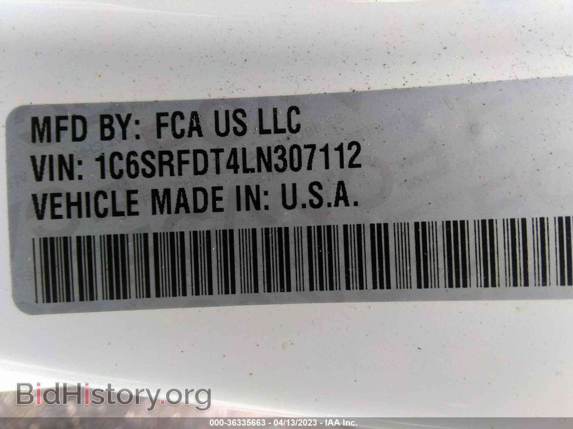2020 RAM 1500 - VIN: 1C6SRFDT4LN307112 - Фото 9