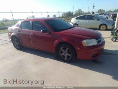 2013 Dodge AVENGER SE V6, red — VIN 1C3CDZAG7DN747982, IAAI