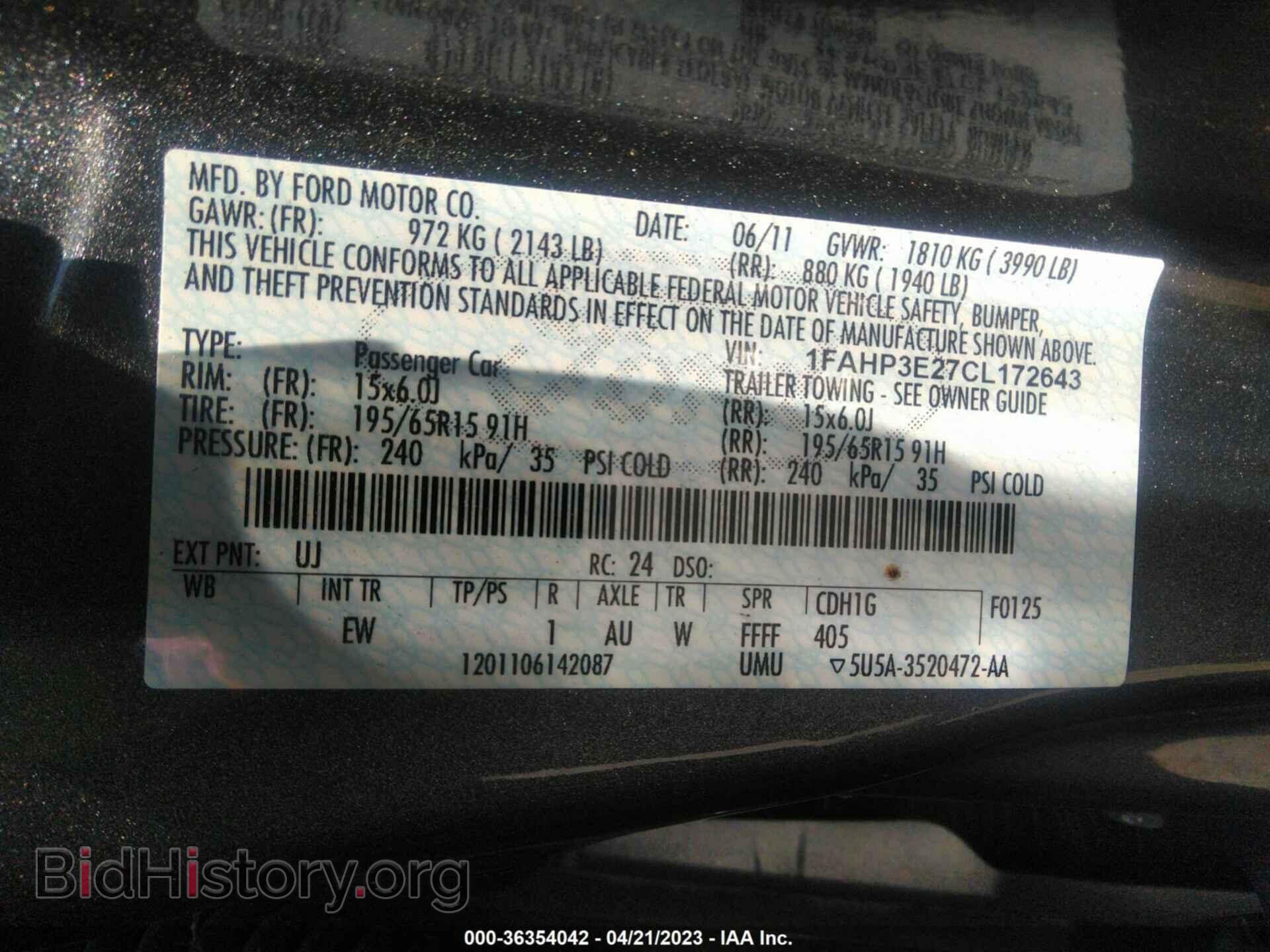 2012 FORD FOCUS - VIN: 1FAHP3E27CL172643 - Photo 9