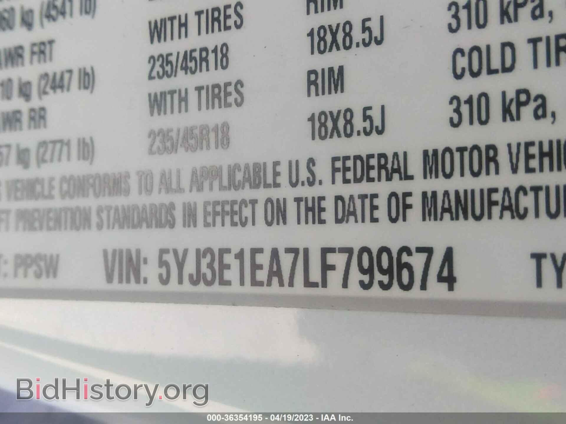 2020 TESLA MODEL 3 - VIN: 5YJ3E1EA7LF799674 - Фото 9