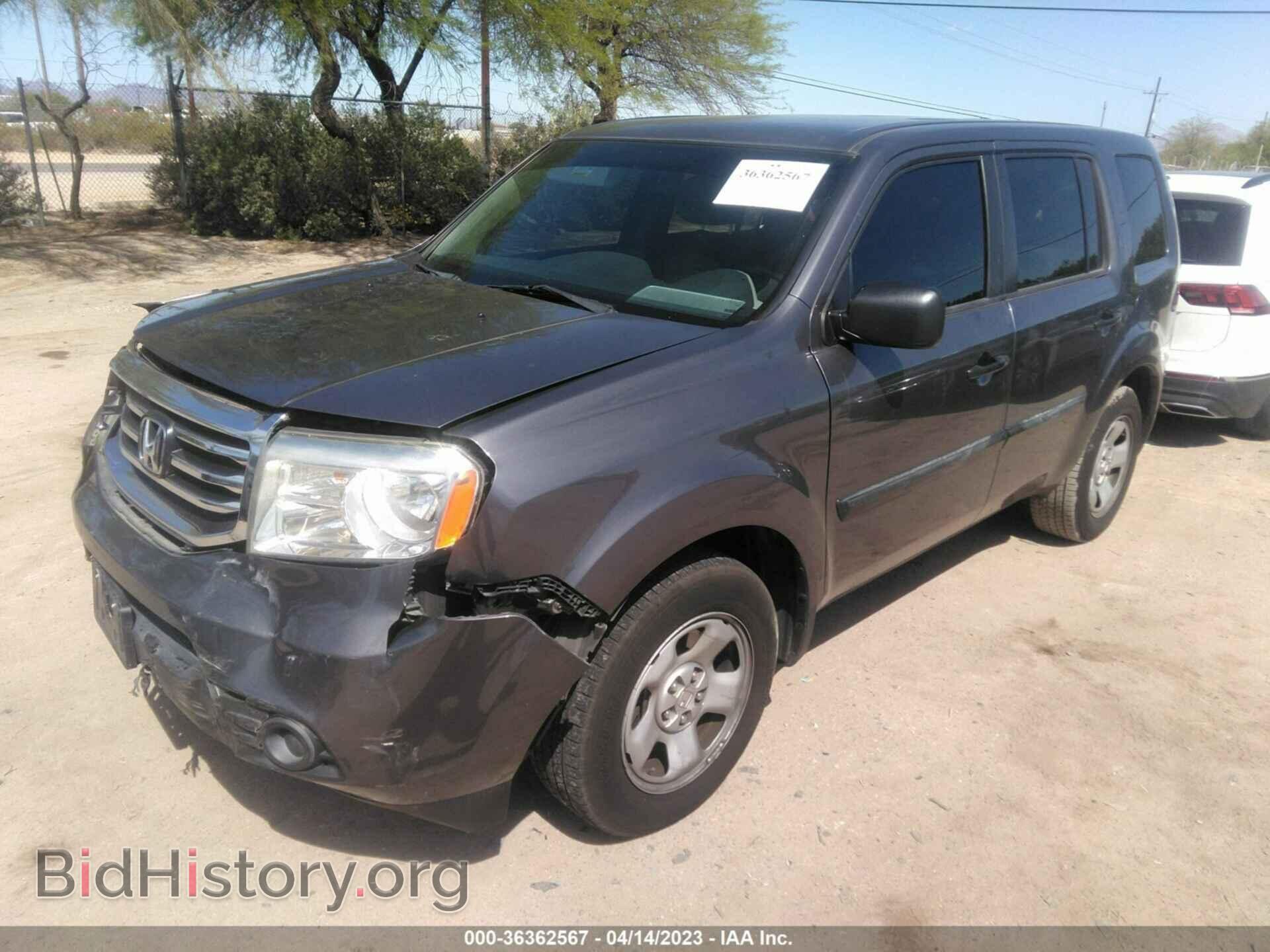 2014 HONDA PILOT - VIN: 5FNYF3H25EB017183 - Фото 2