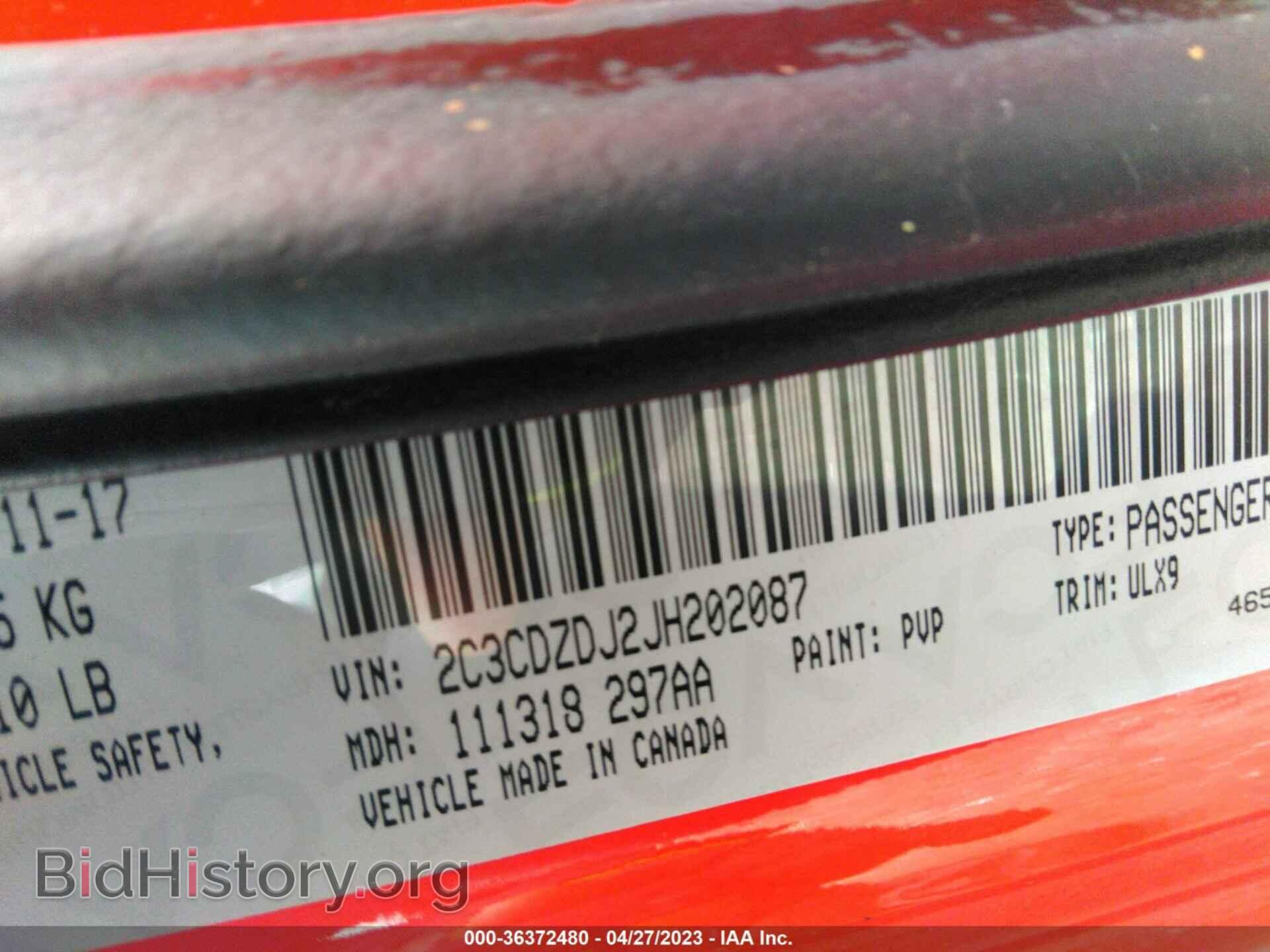 2018 DODGE CHALLENGER - VIN: 2C3CDZDJ2JH202087 - Photo 9