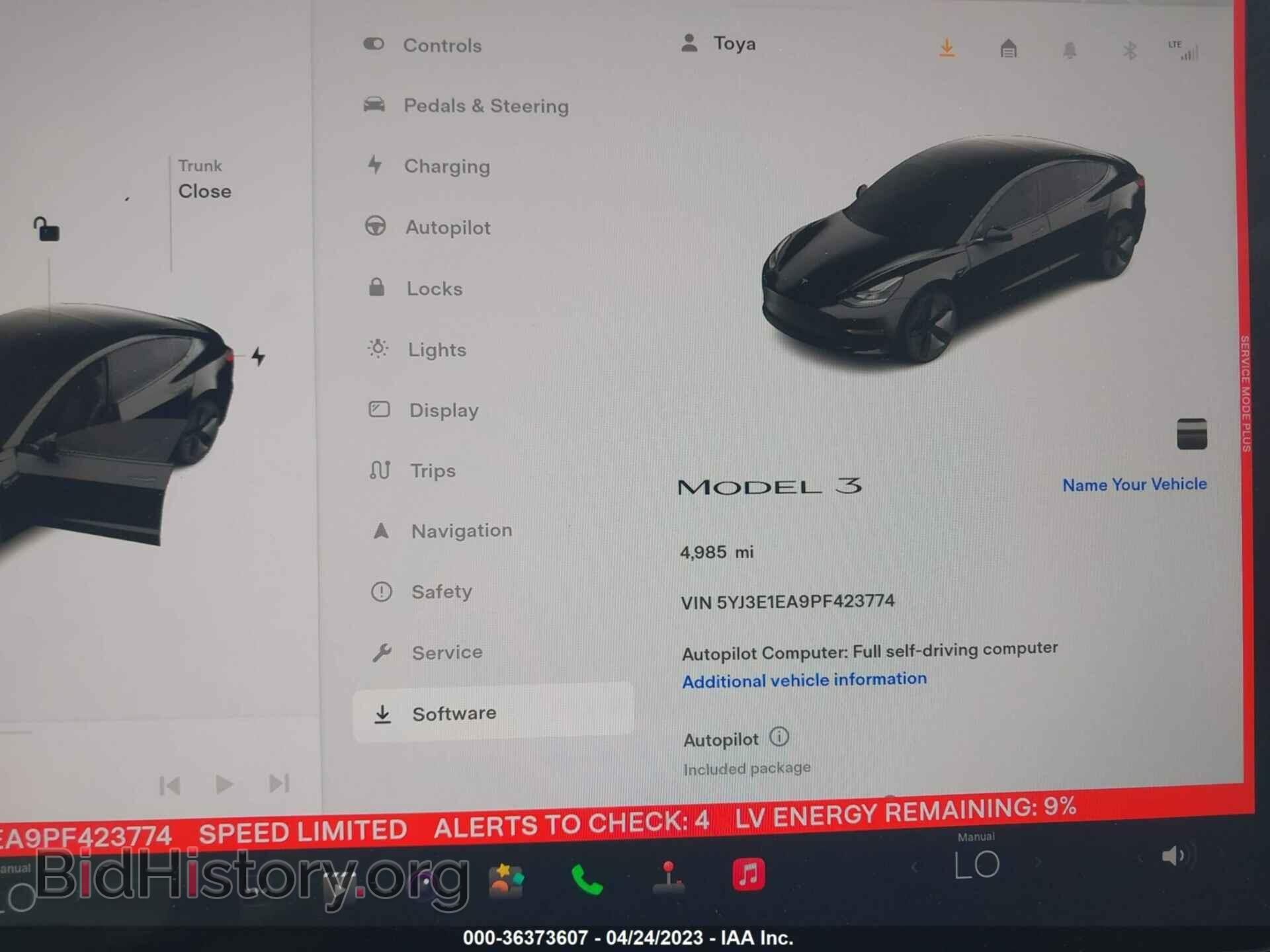 2023 TESLA MODEL 3 - VIN: 5YJ3E1EA9PF423774 - Фото 7
