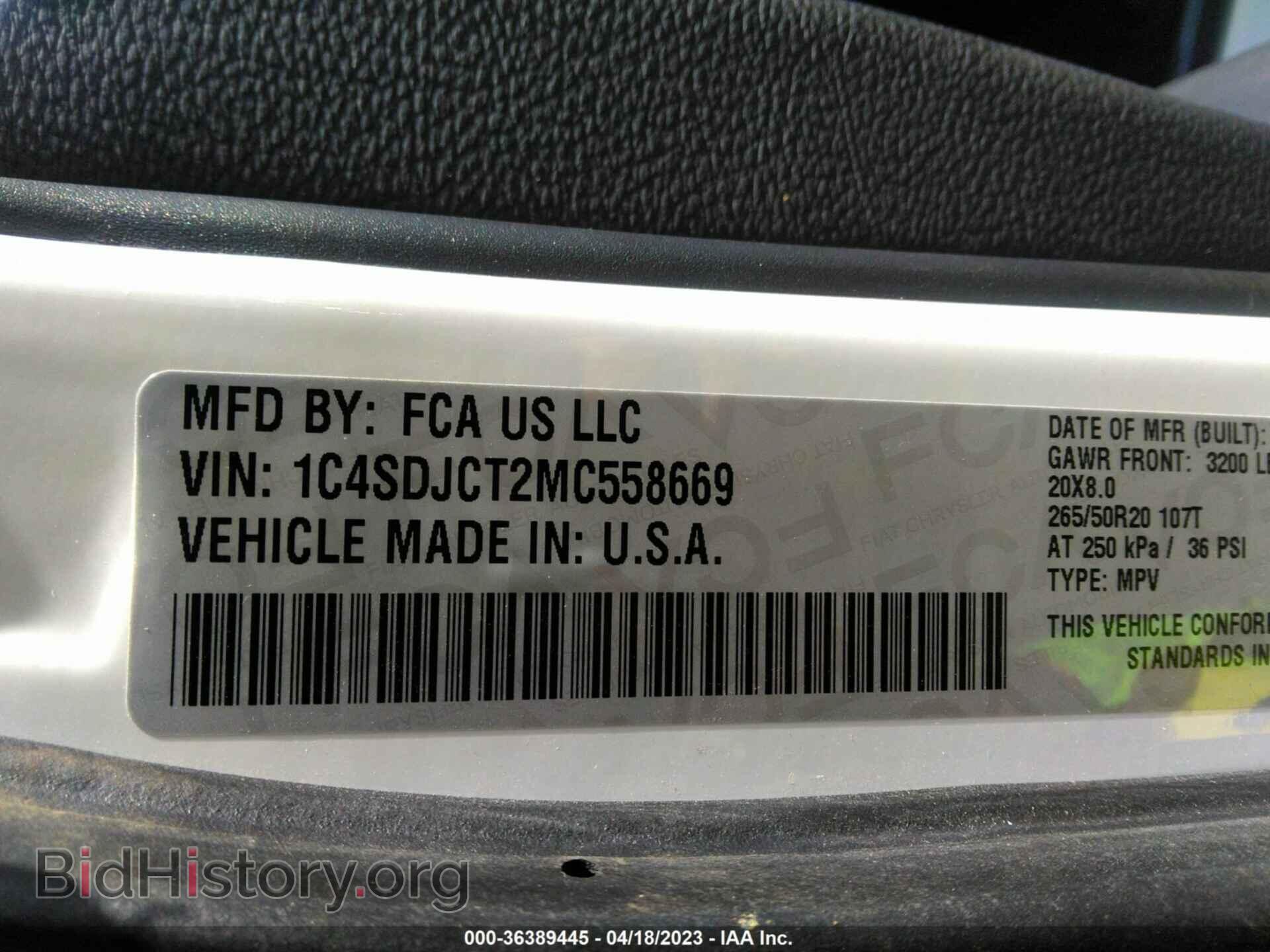 2021 DODGE DURANGO - VIN: 1C4SDJCT2MC558669 - Photo 9