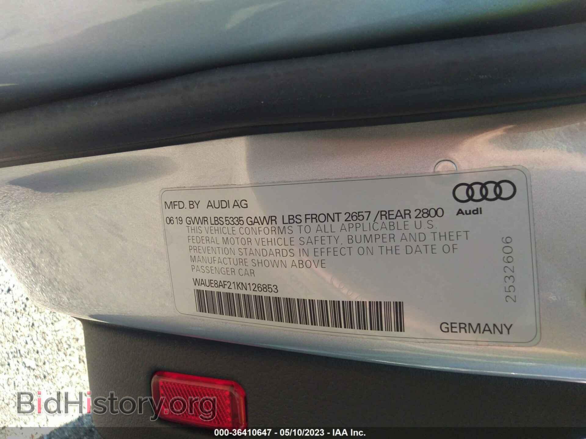 2019 AUDI A6 - VIN: WAUE8AF21KN126853 - Фото 9