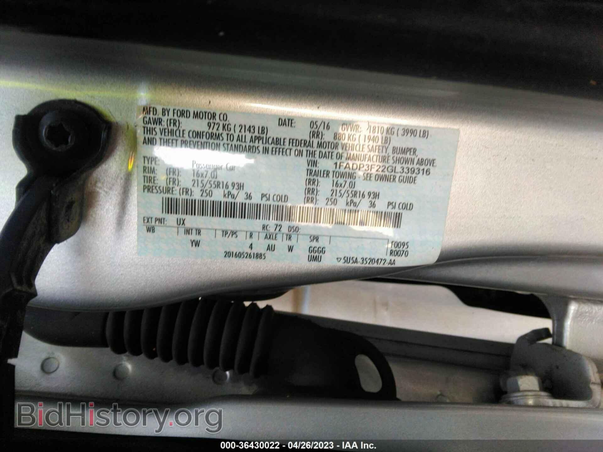 2016 FORD FOCUS - VIN: 1FADP3F22GL339316 - Photo 9