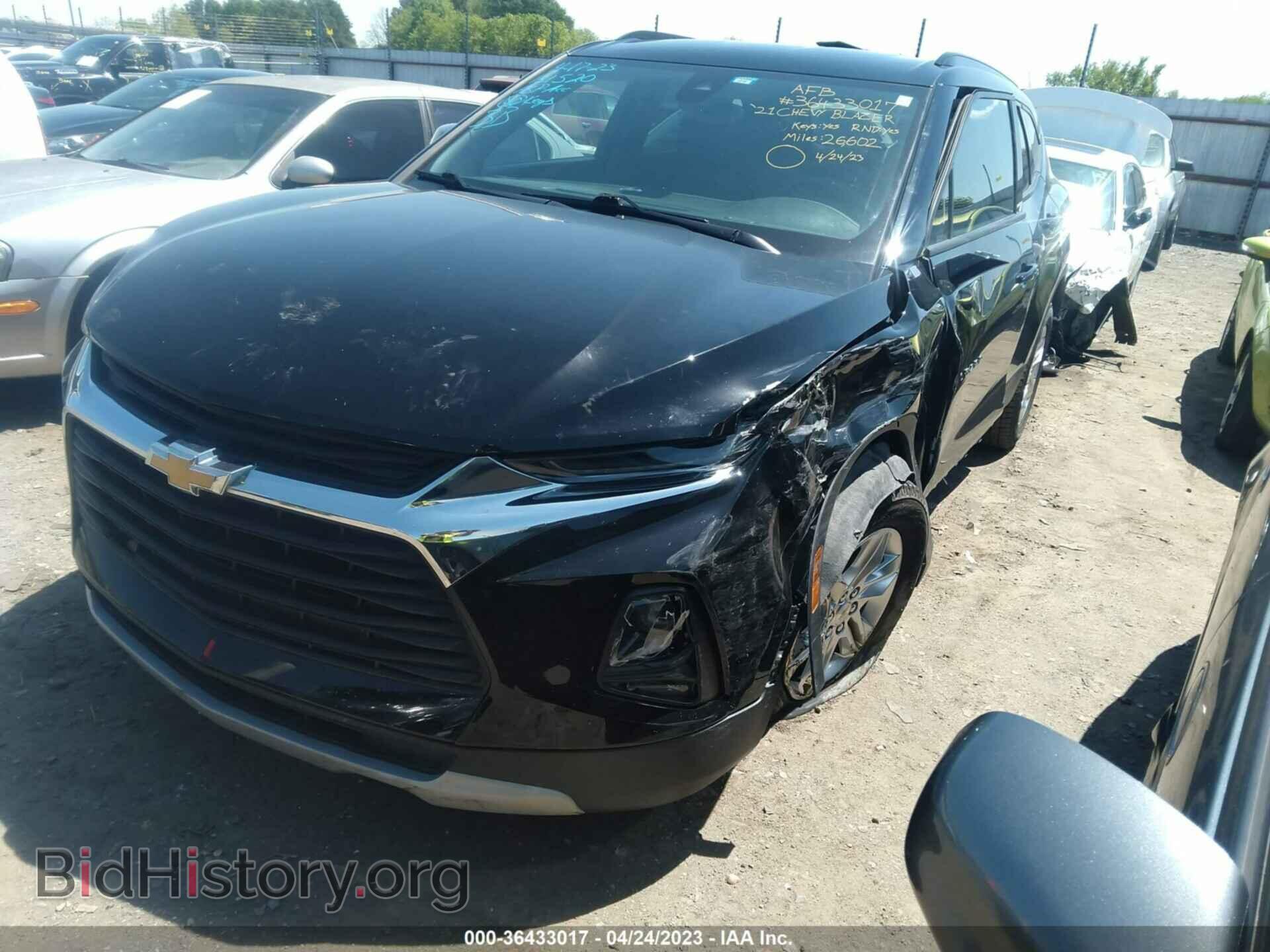 2021 CHEVROLET BLAZER - VIN: 3GNKBCRS7MS554912 - Фото 2