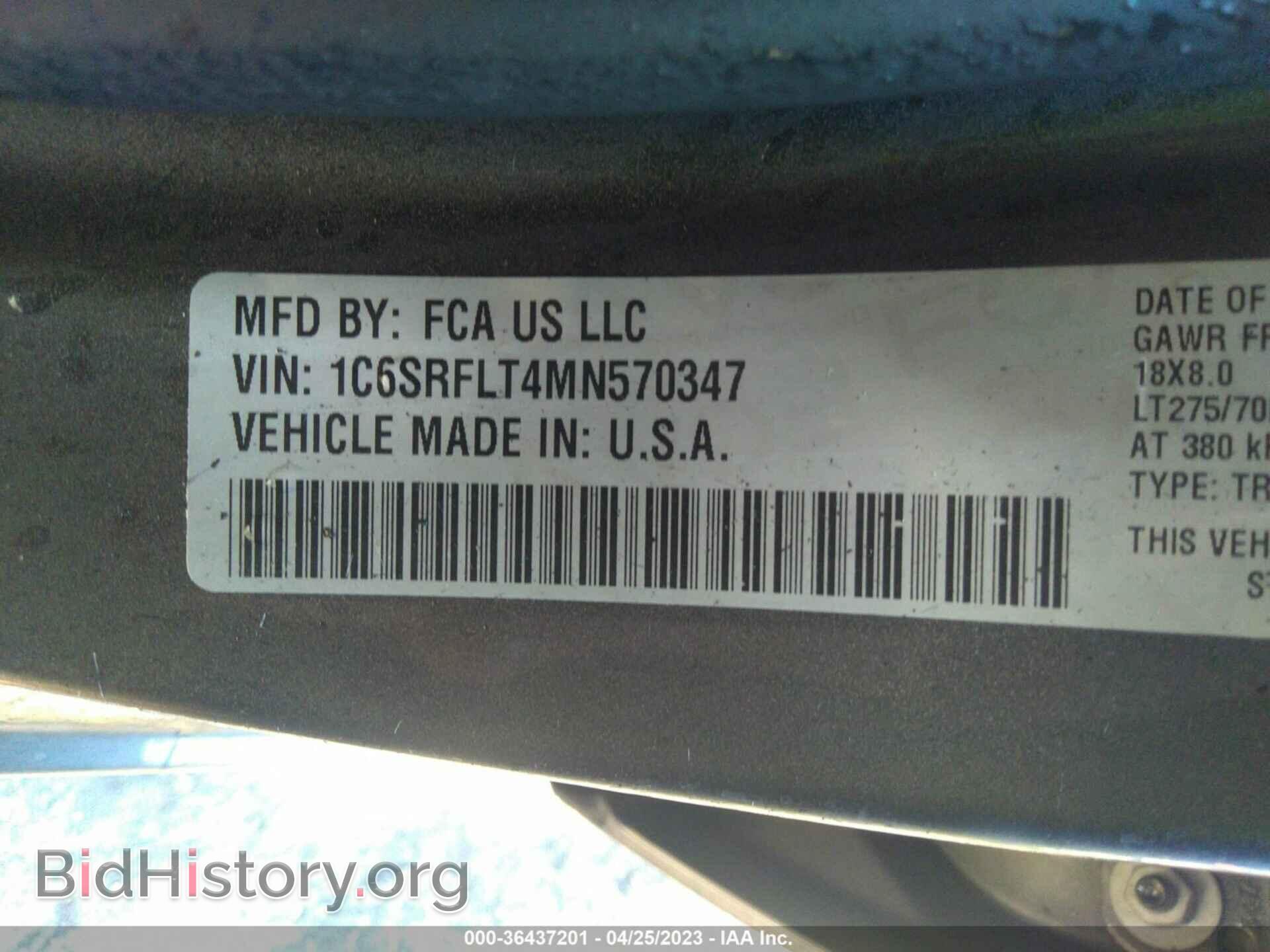 2021 RAM 1500 - VIN: 1C6SRFLT4MN570347 - Photo 9