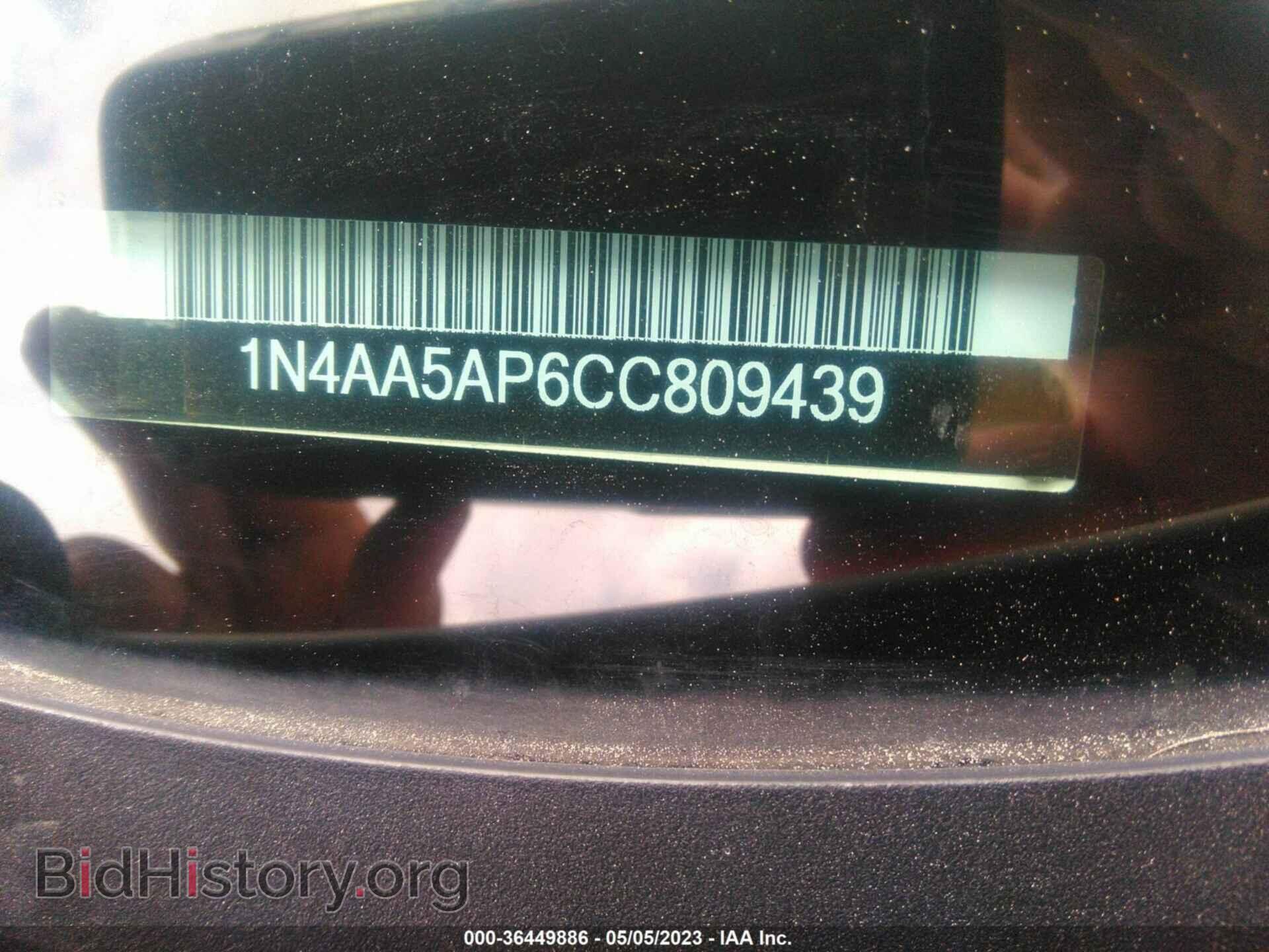 2012 NISSAN MAXIMA - VIN: 1N4AA5AP6CC809439 - Фото 9