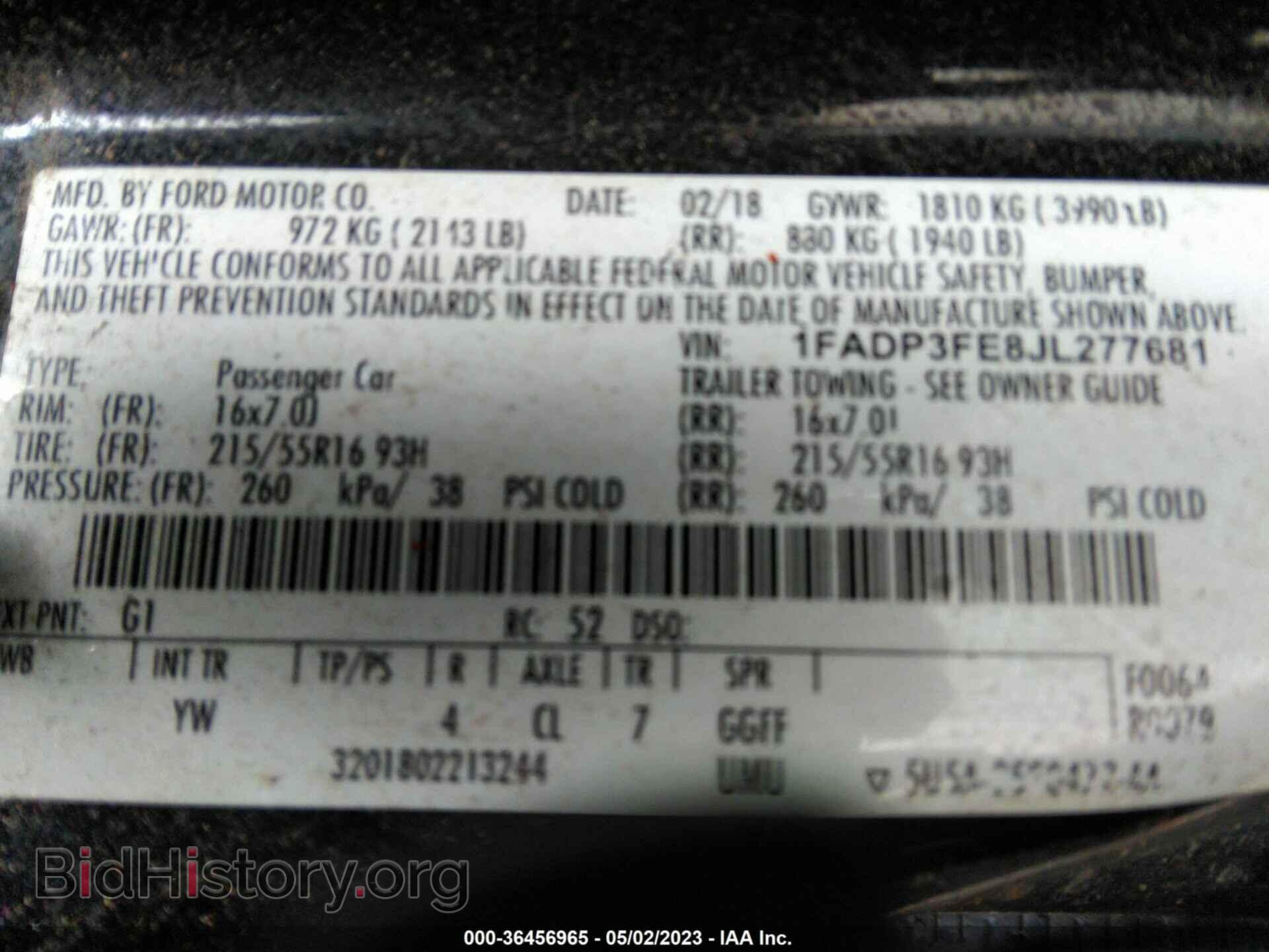 2018 FORD FOCUS - VIN: 1FADP3FE8JL277681 - Фото 9
