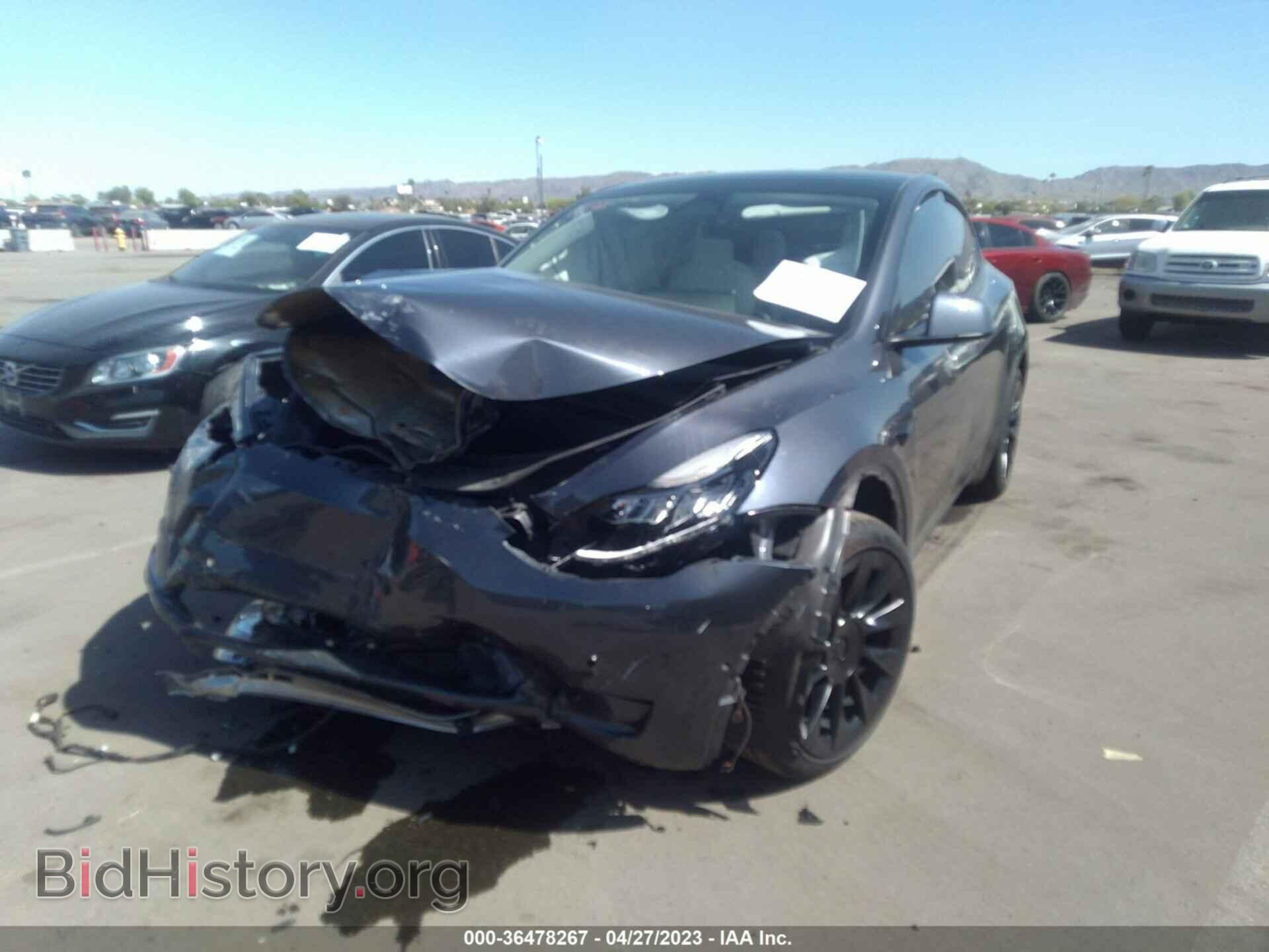 2022 TESLA MODEL Y - VIN: 7SAYGDEE5NF400612 - Фото 2