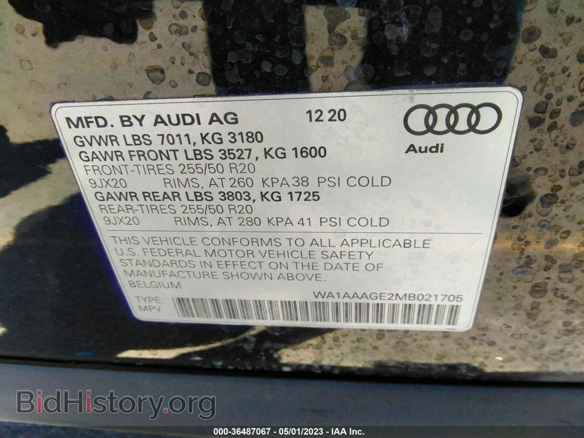 2021 AUDI E-TRON - VIN: WA1AAAGE2MB021705 - Photo 9
