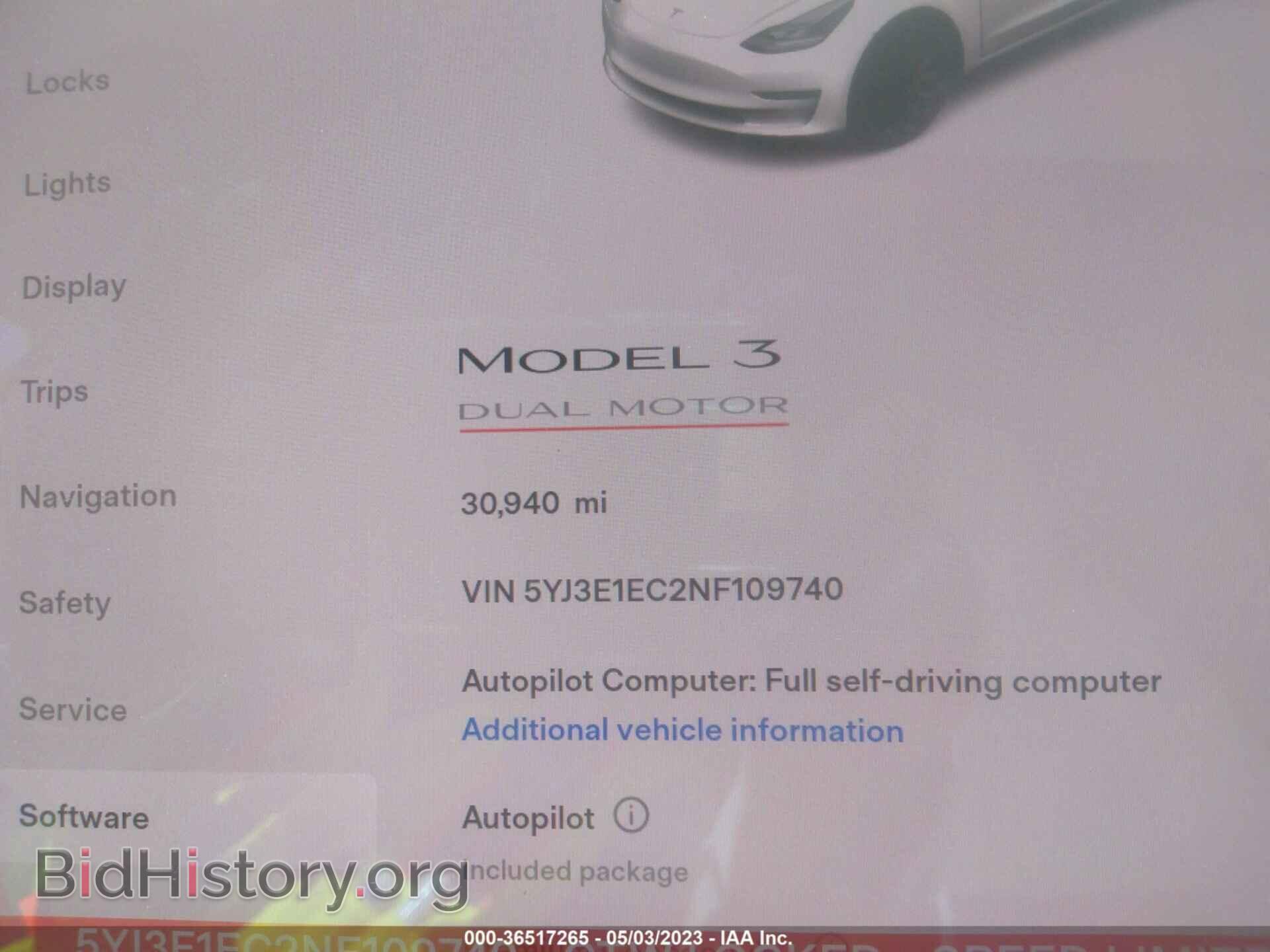 2022 TESLA MODEL 3 - VIN: 5YJ3E1EC2NF109740 - Photo 7