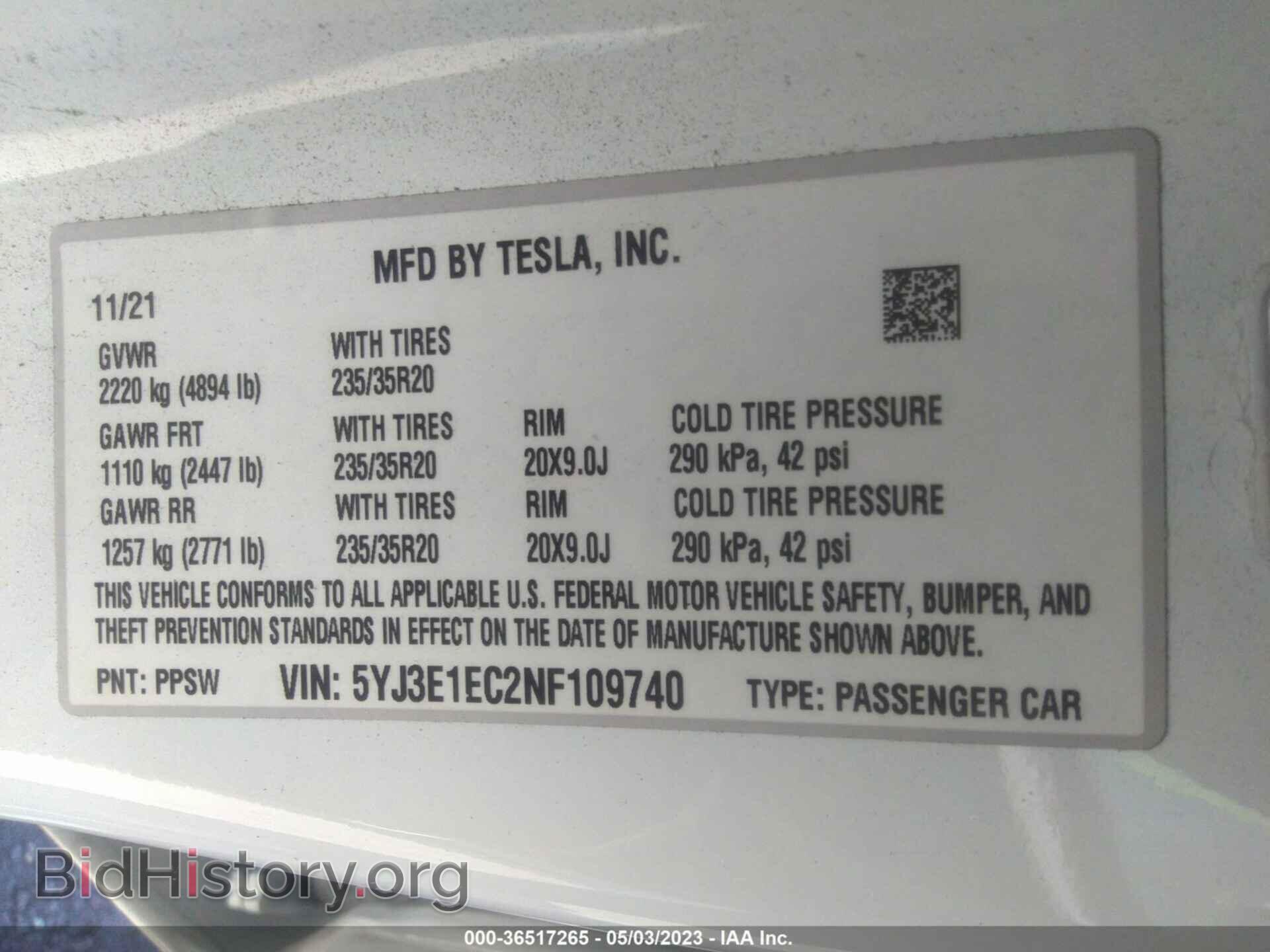 2022 TESLA MODEL 3 - VIN: 5YJ3E1EC2NF109740 - Photo 9