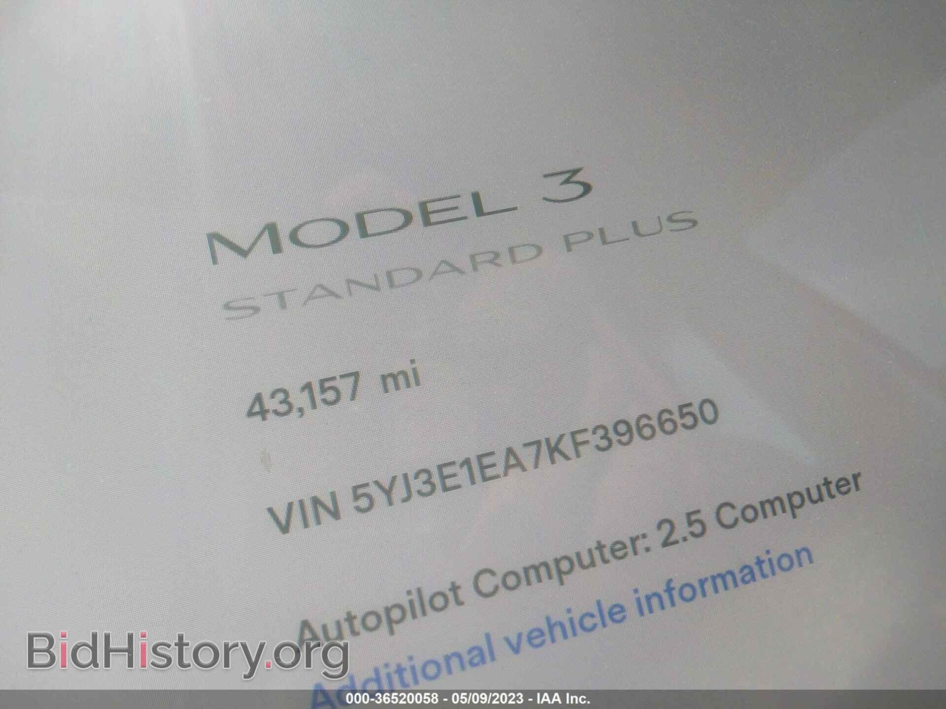 2019 TESLA MODEL 3 - VIN: 5YJ3E1EA7KF396650 - Фото 7
