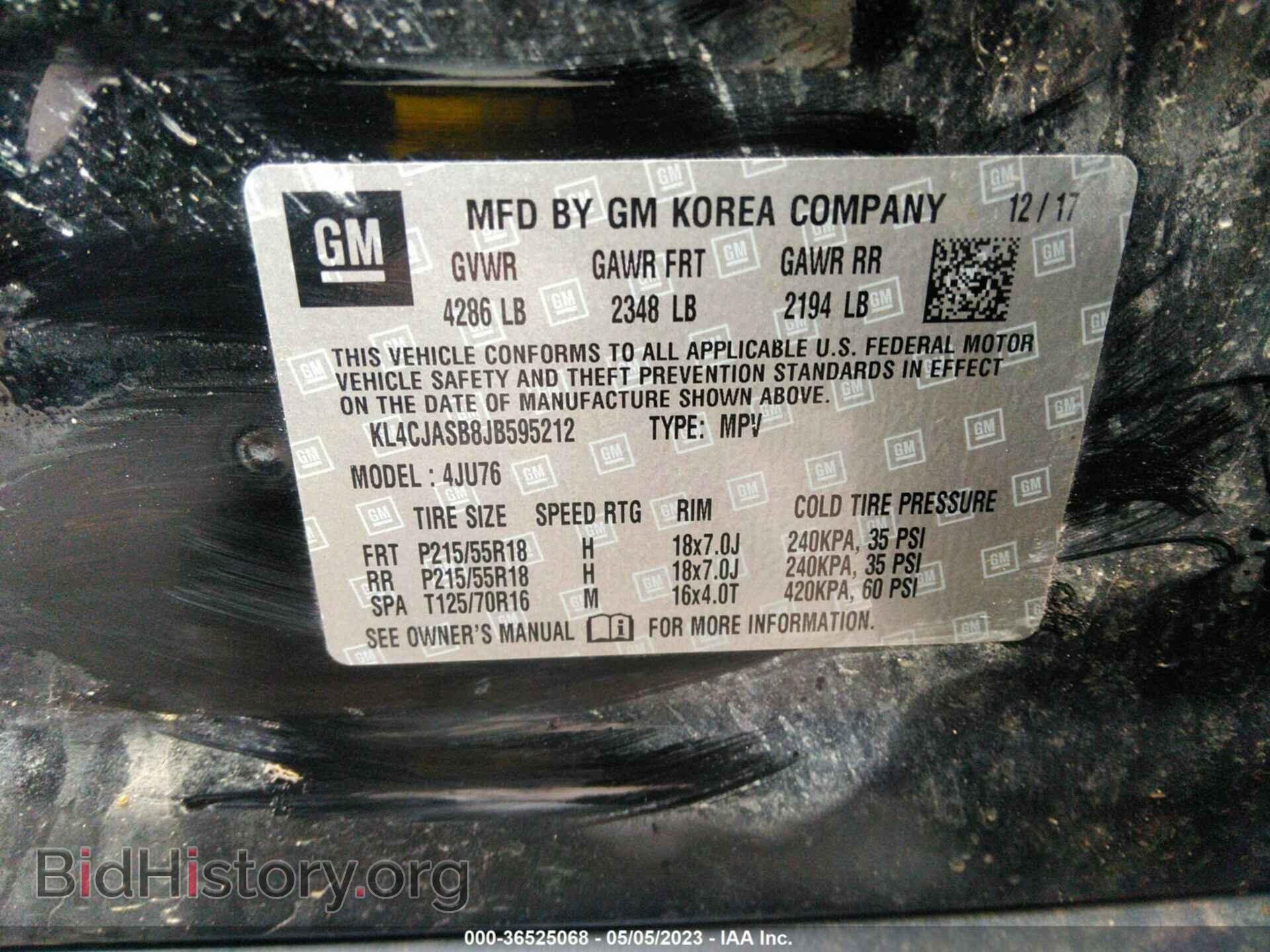 2018 BUICK ENCORE - VIN: KL4CJASB8JB595212 - Photo 9