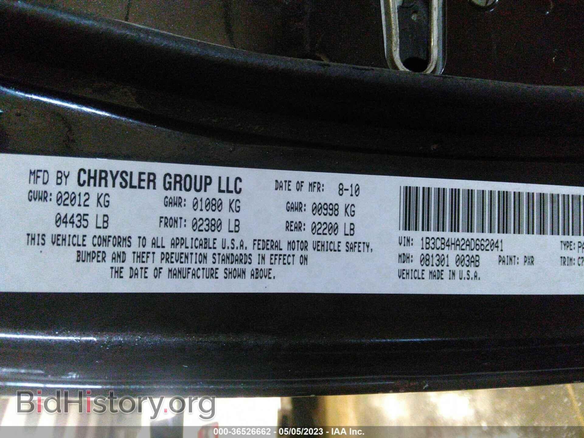 2010 DODGE CALIBER - VIN: 1B3CB4HA2AD662041 - Photo 9