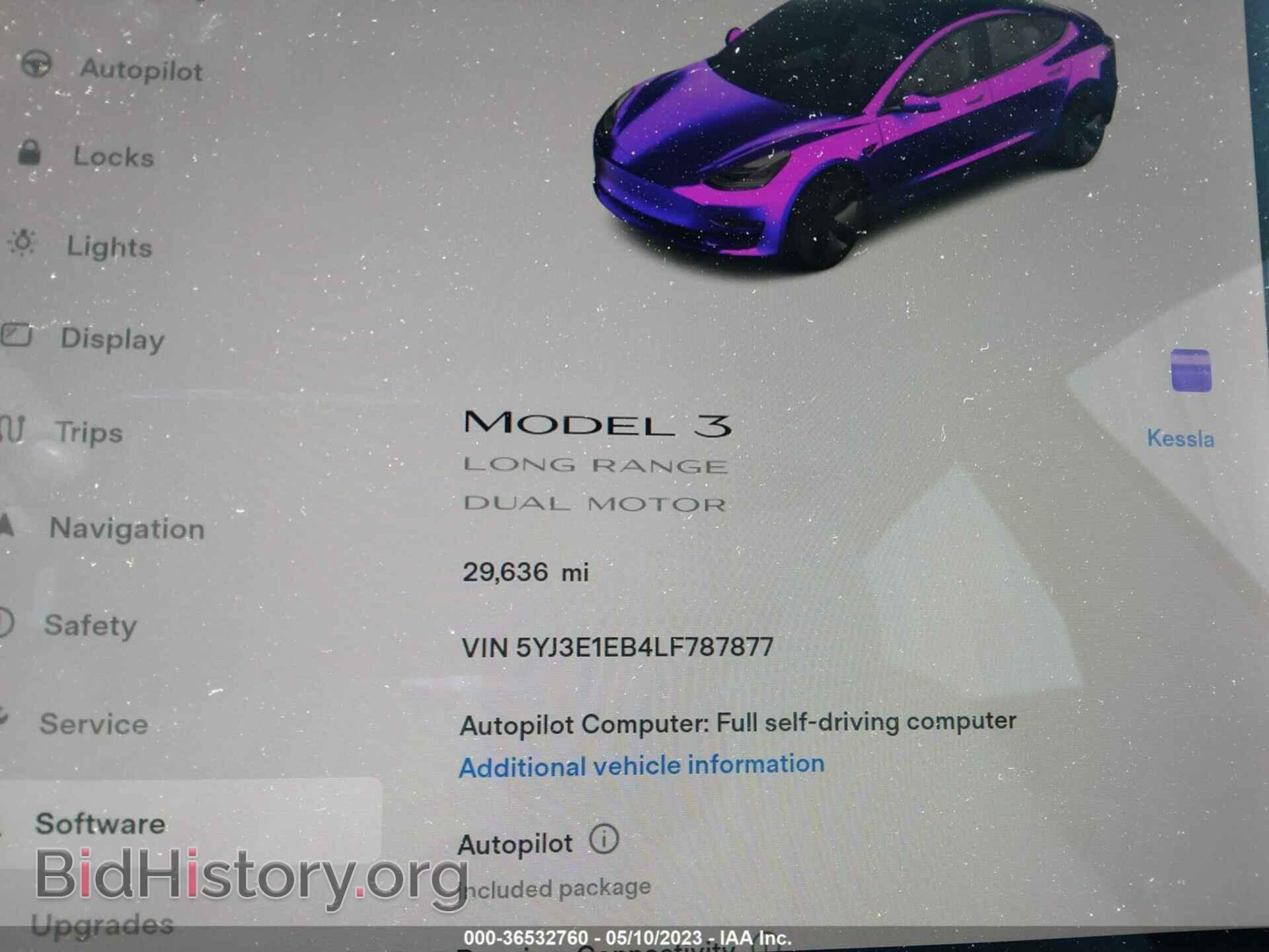 2020 TESLA MODEL 3 - VIN: 5YJ3E1EB4LF787877 - Фото 7