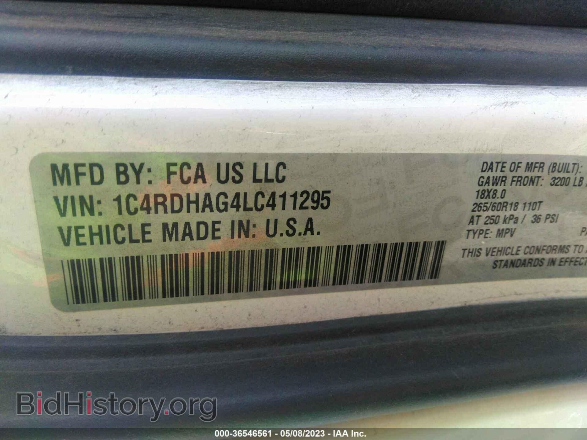 2020 DODGE DURANGO - VIN: 1C4RDHAG4LC411295 - Фото 9