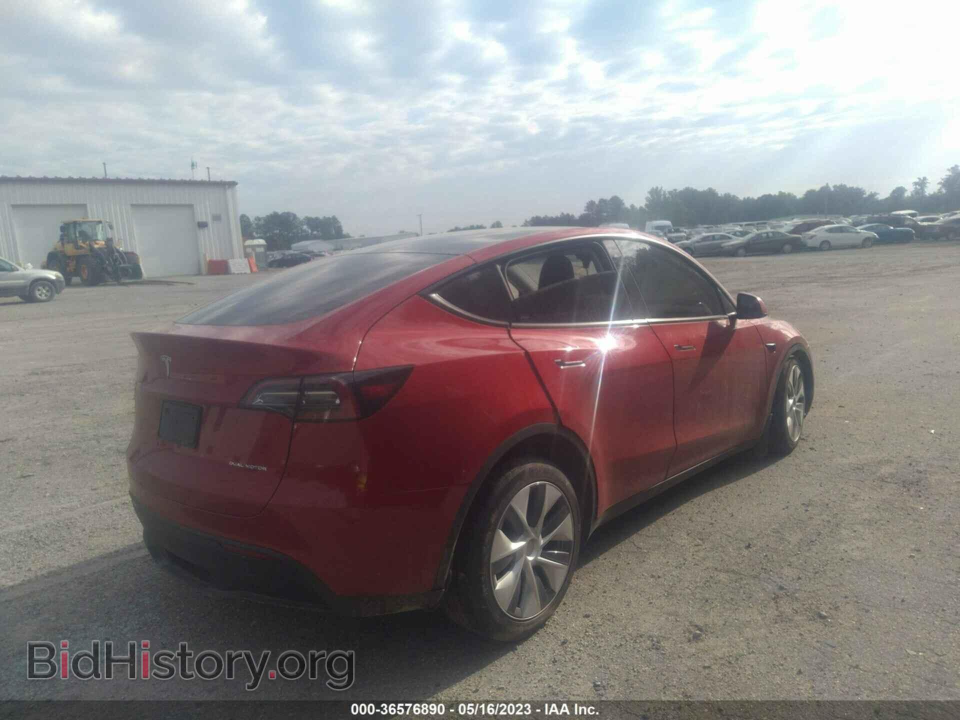 2022 TESLA MODEL Y - VIN: 7SAYGDEE6NA016450 - Фото 4