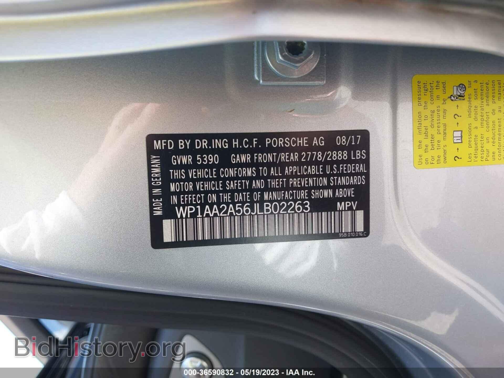 2018 PORSCHE MACAN - VIN: WP1AA2A56JLB02263 - Photo 9