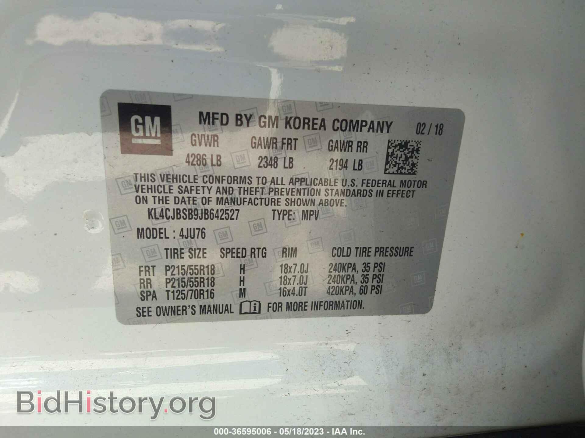 2018 BUICK ENCORE - VIN: KL4CJBSB9JB642527 - Photo 9