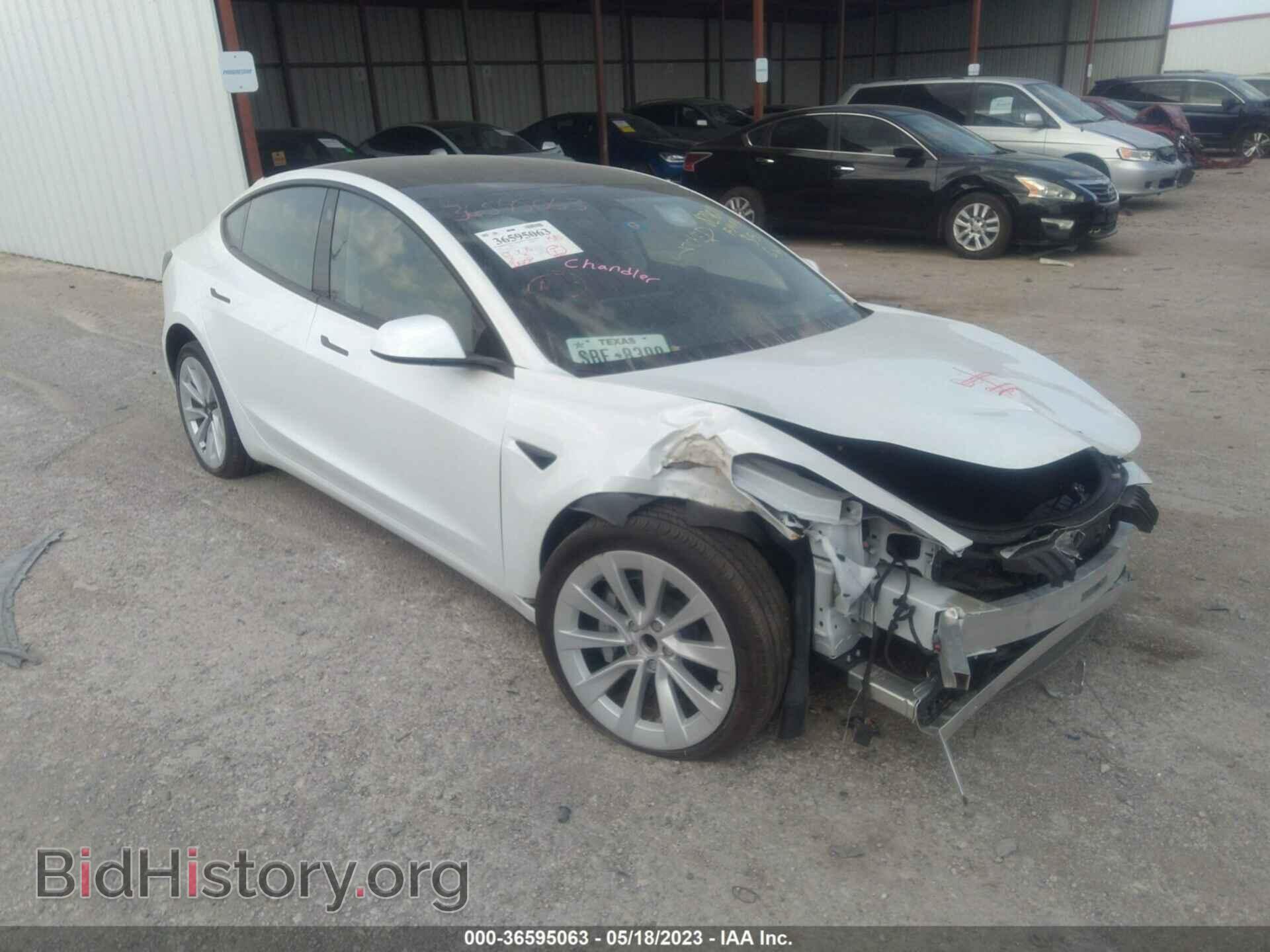 Photo 5YJ3E1EA3NF325434 - TESLA MODEL 3 2022