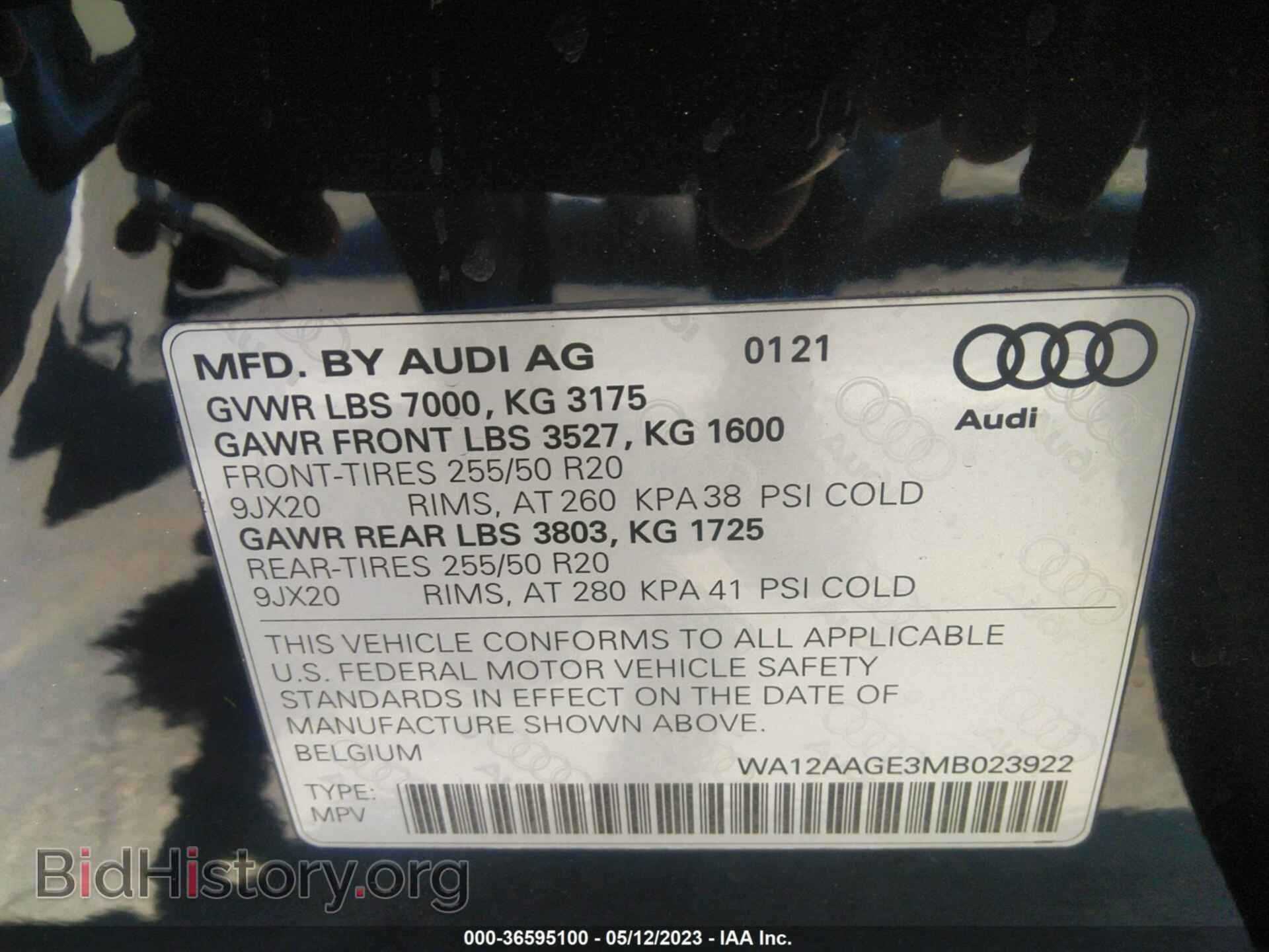 2021 AUDI E-TRON - VIN: WA12AAGE3MB023922 - Photo 9