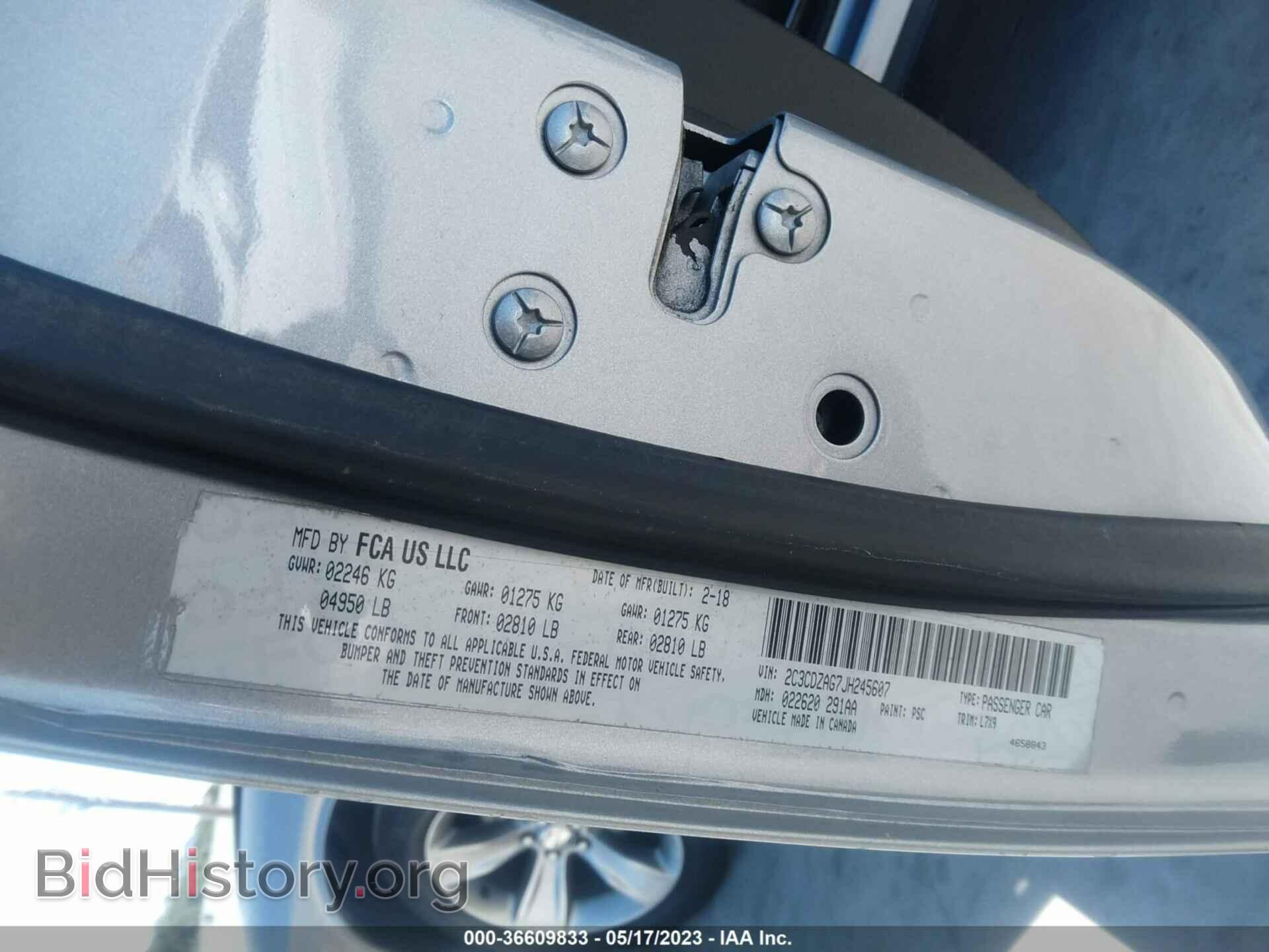 2018 DODGE CHALLENGER - VIN: 2C3CDZAG7JH245607 - Фото 9