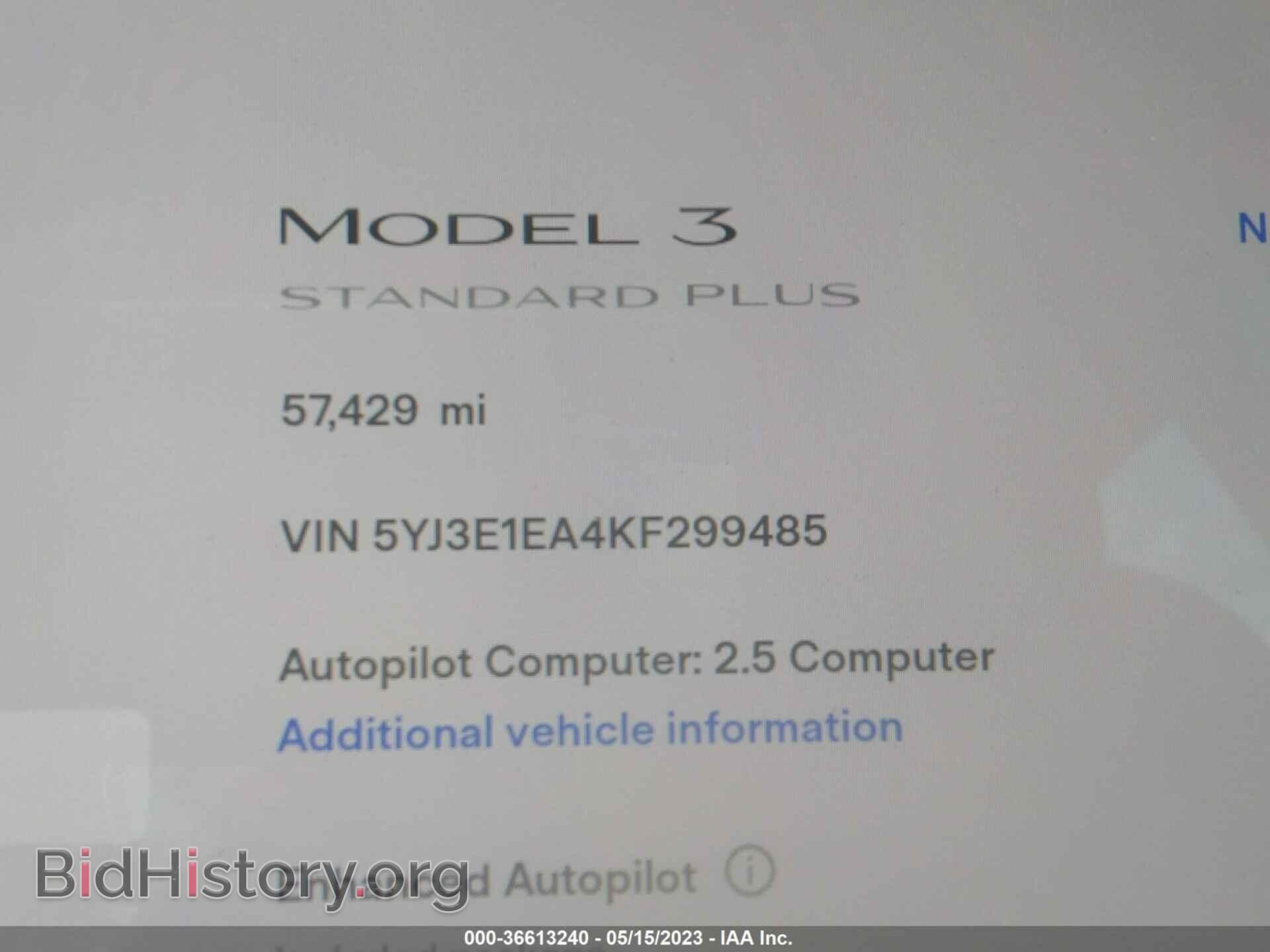 2019 TESLA MODEL 3 - VIN: 5YJ3E1EA4KF299485 - Фото 7
