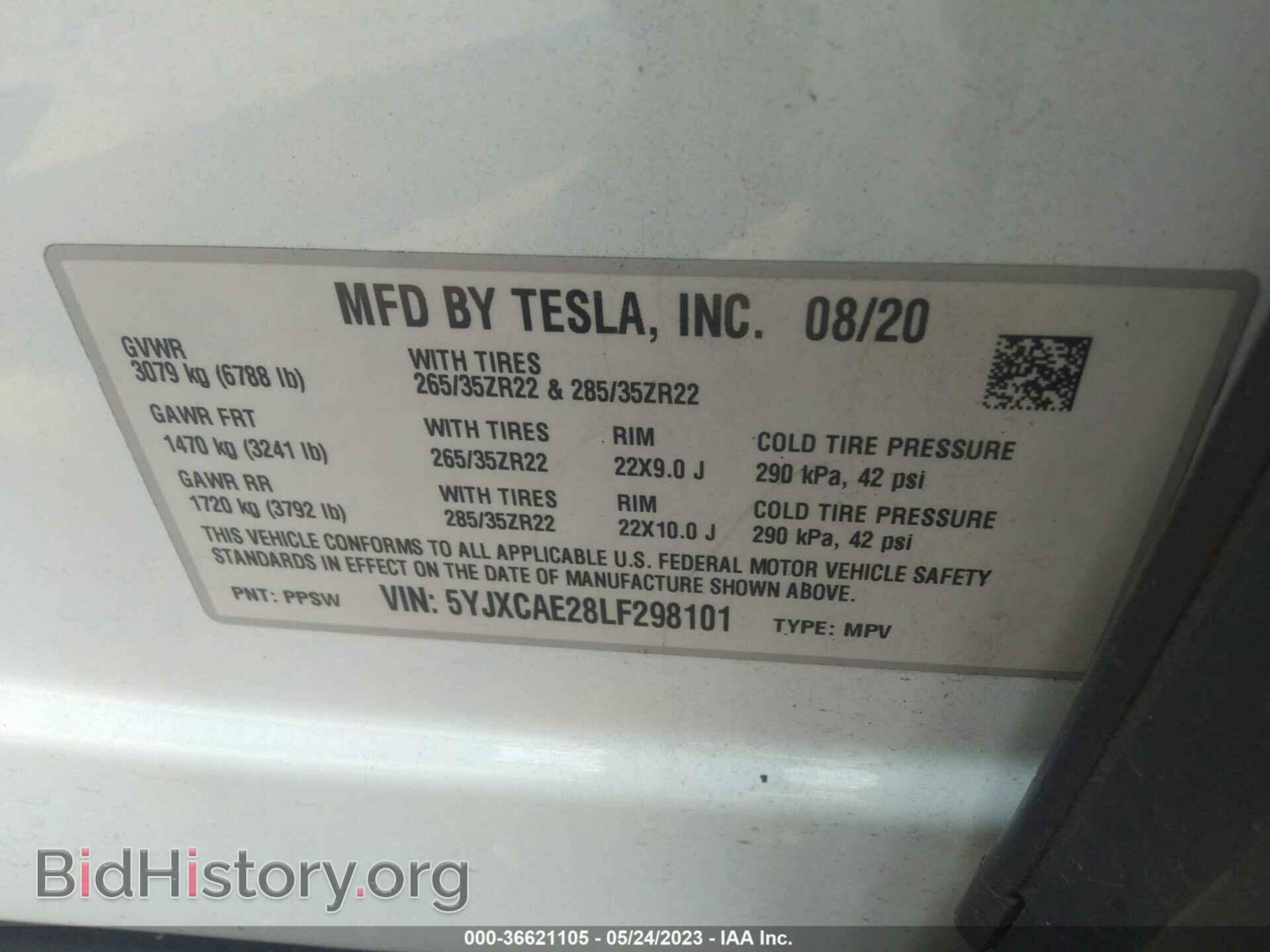 2020 TESLA MODEL X - VIN: 5YJXCAE28LF298101 - Photo 9