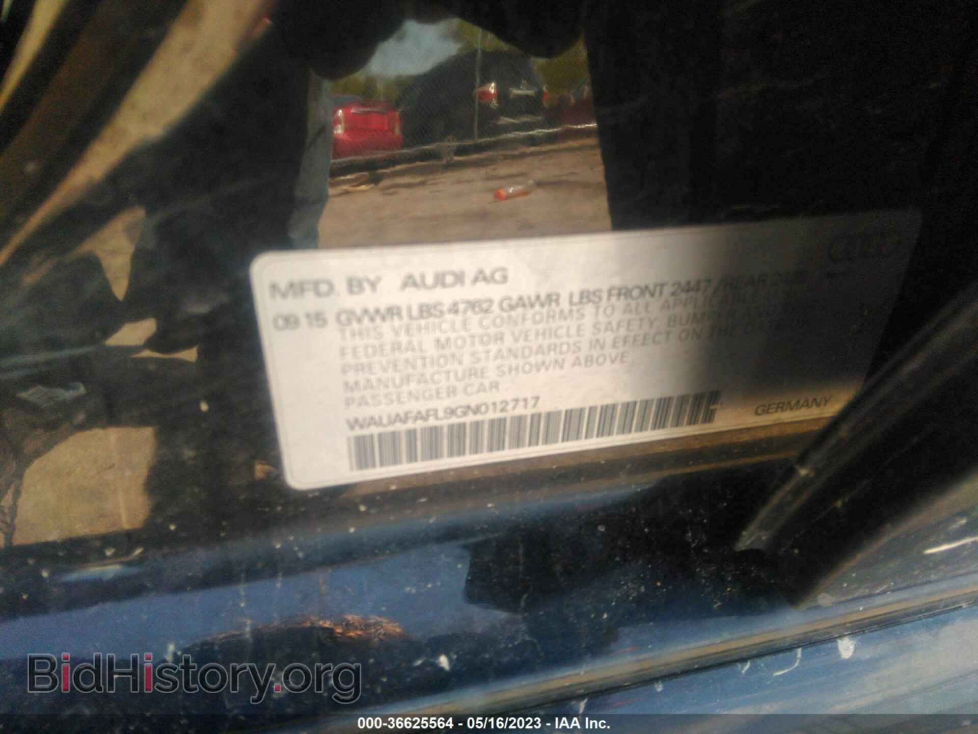 2016 AUDI A4 - VIN: WAUAFAFL9GN012717 - Фото 9