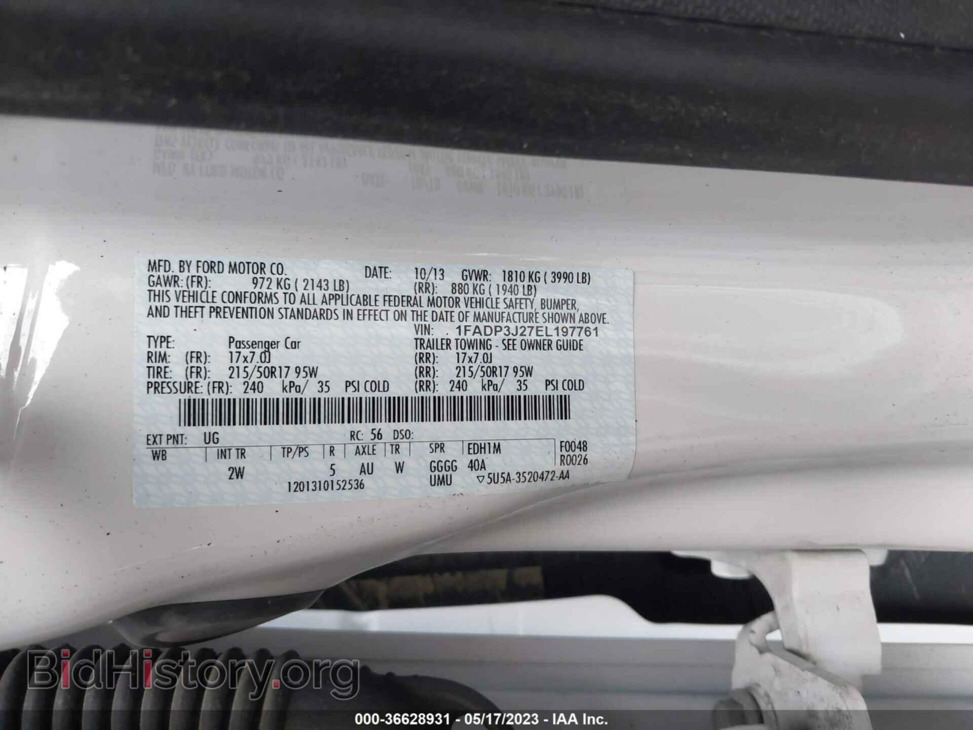 2014 FORD FOCUS - VIN: 1FADP3J27EL197761 - Photo 9
