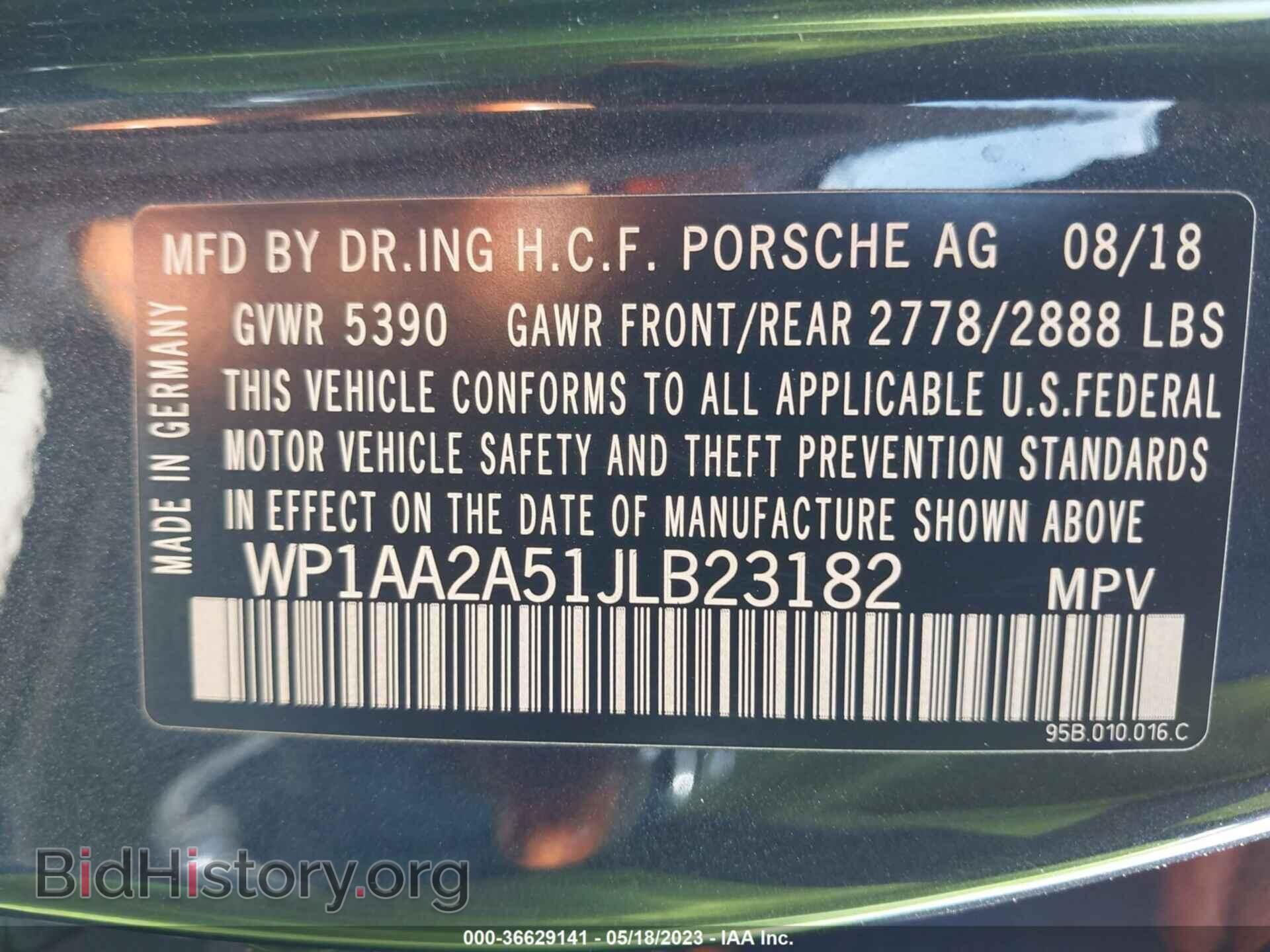 2018 PORSCHE MACAN - VIN: WP1AA2A51JLB23182 - Photo 9