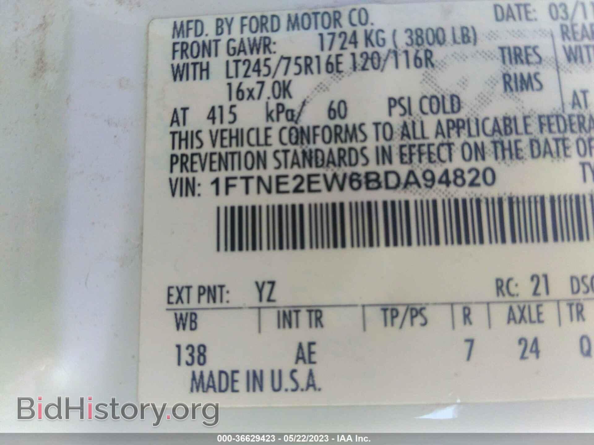 2011 FORD E-250 - VIN: 1FTNE2EW6BDA94820 - Photo 9