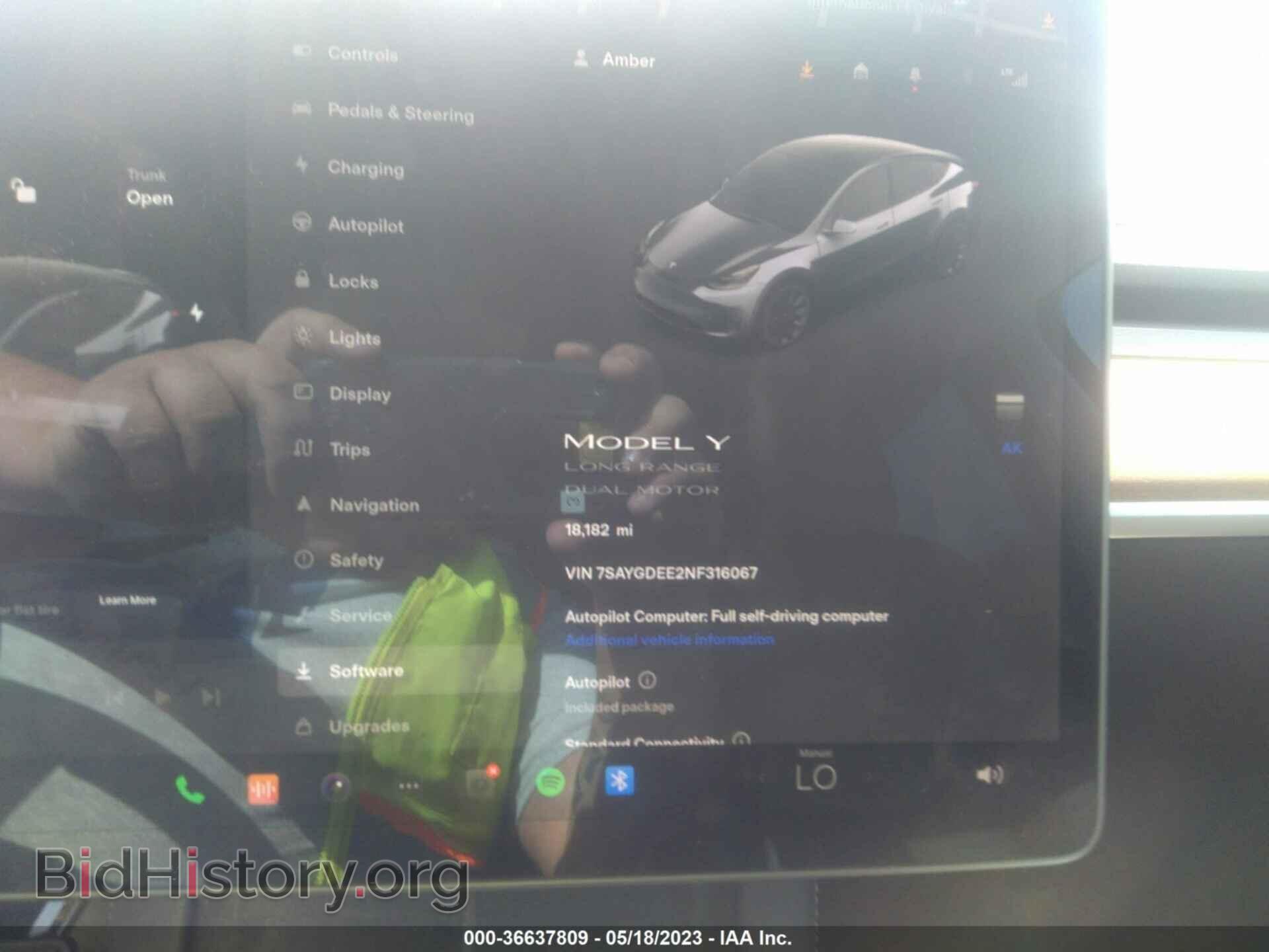 2022 TESLA MODEL Y - VIN: 7SAYGDEE2NF316067 - Фото 7
