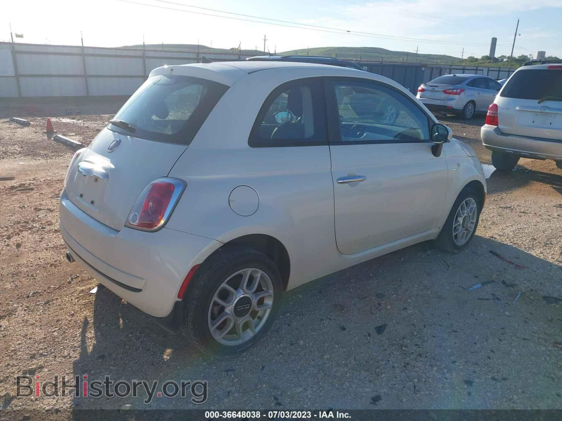 2013 FIAT 500 - VIN: 3C3CFFAR1DT513346 - Фото 4