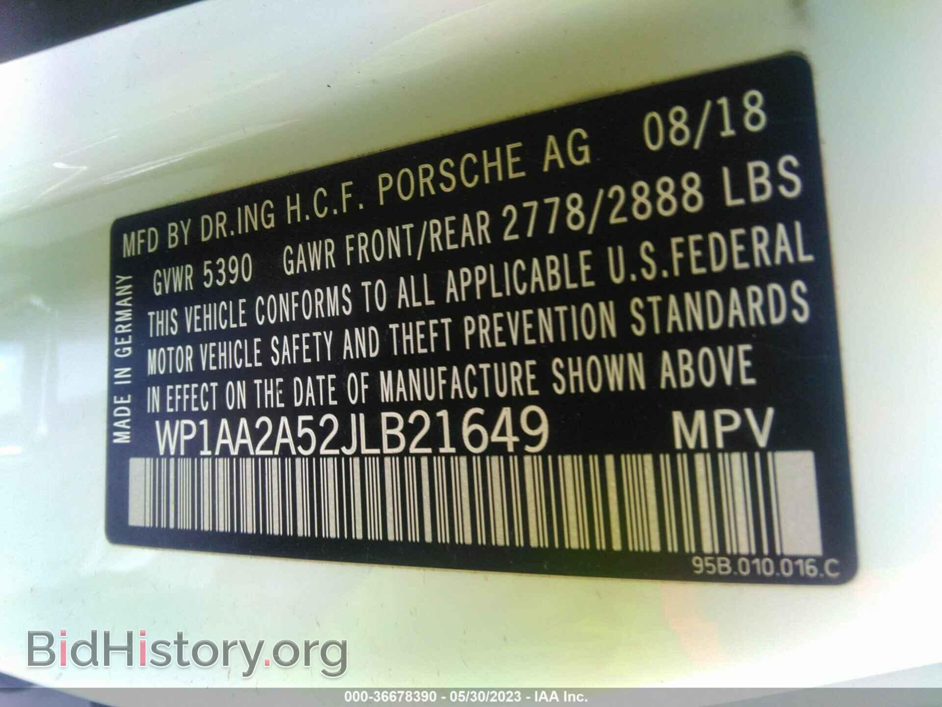 2018 PORSCHE MACAN - VIN: WP1AA2A52JLB21649 - Photo 9