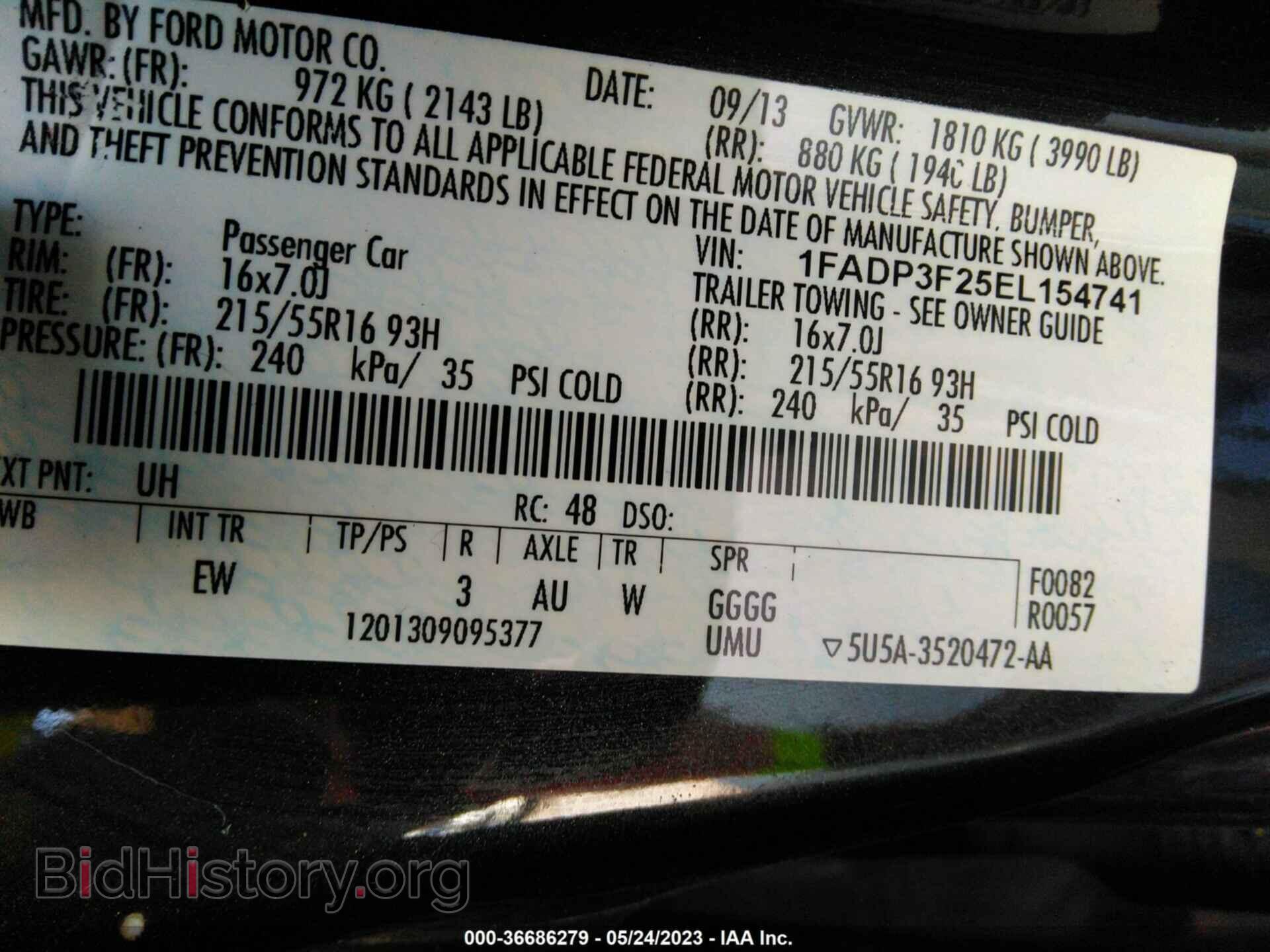 2014 FORD FOCUS - VIN: 1FADP3F25EL154741 - Photo 9