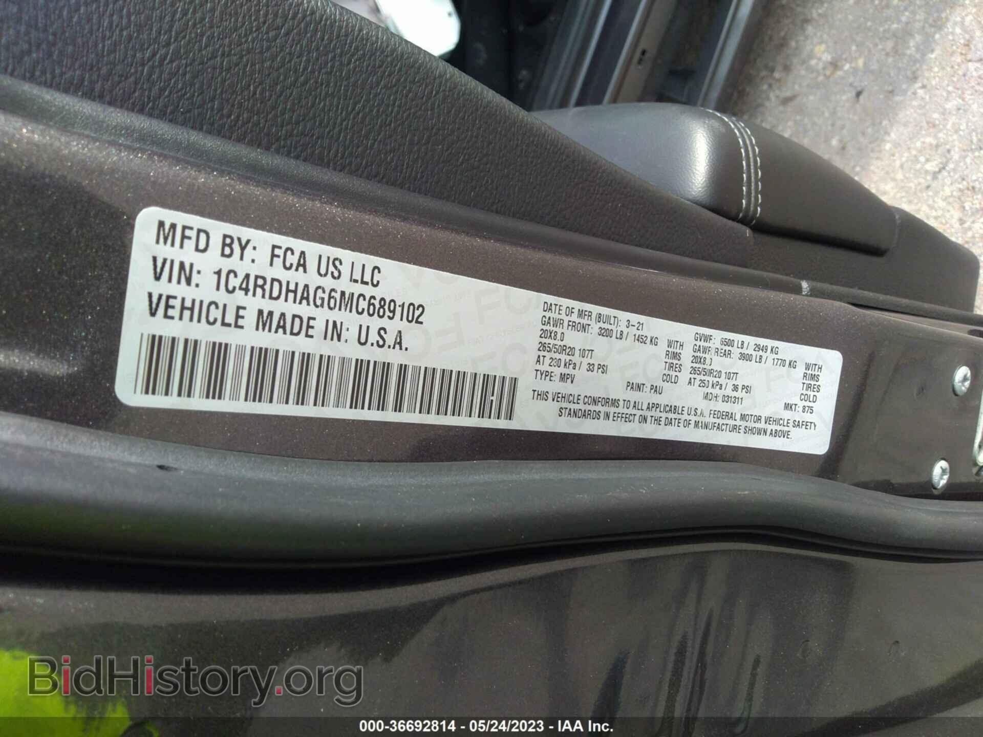 2021 DODGE DURANGO - VIN: 1C4RDHAG6MC689102 - Фото 9