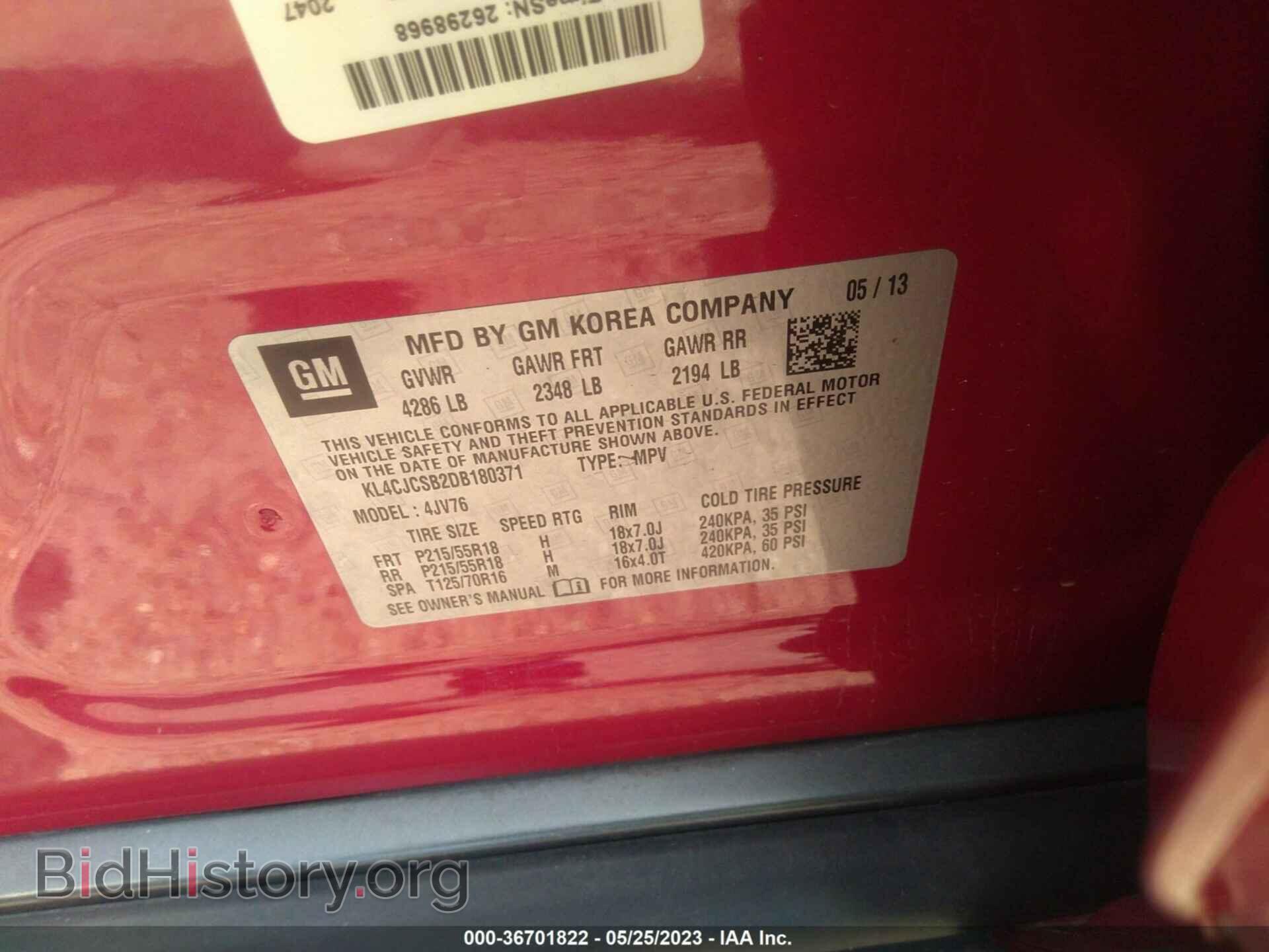 2013 BUICK ENCORE - VIN: KL4CJCSB2DB180371 - Photo 9