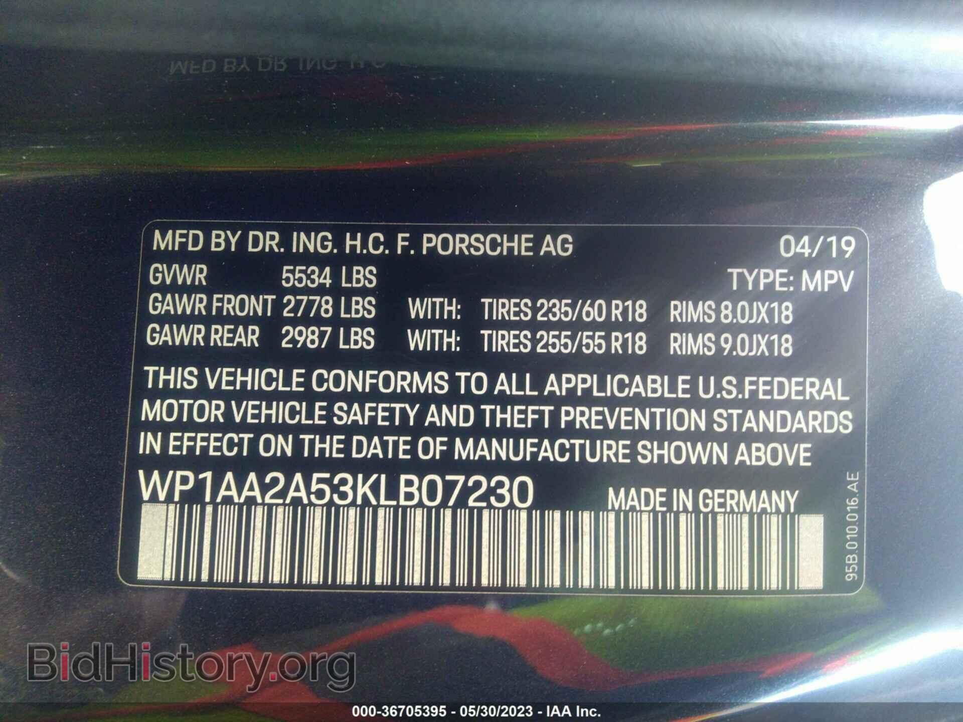 2019 PORSCHE MACAN - VIN: WP1AA2A53KLB07230 - Photo 9