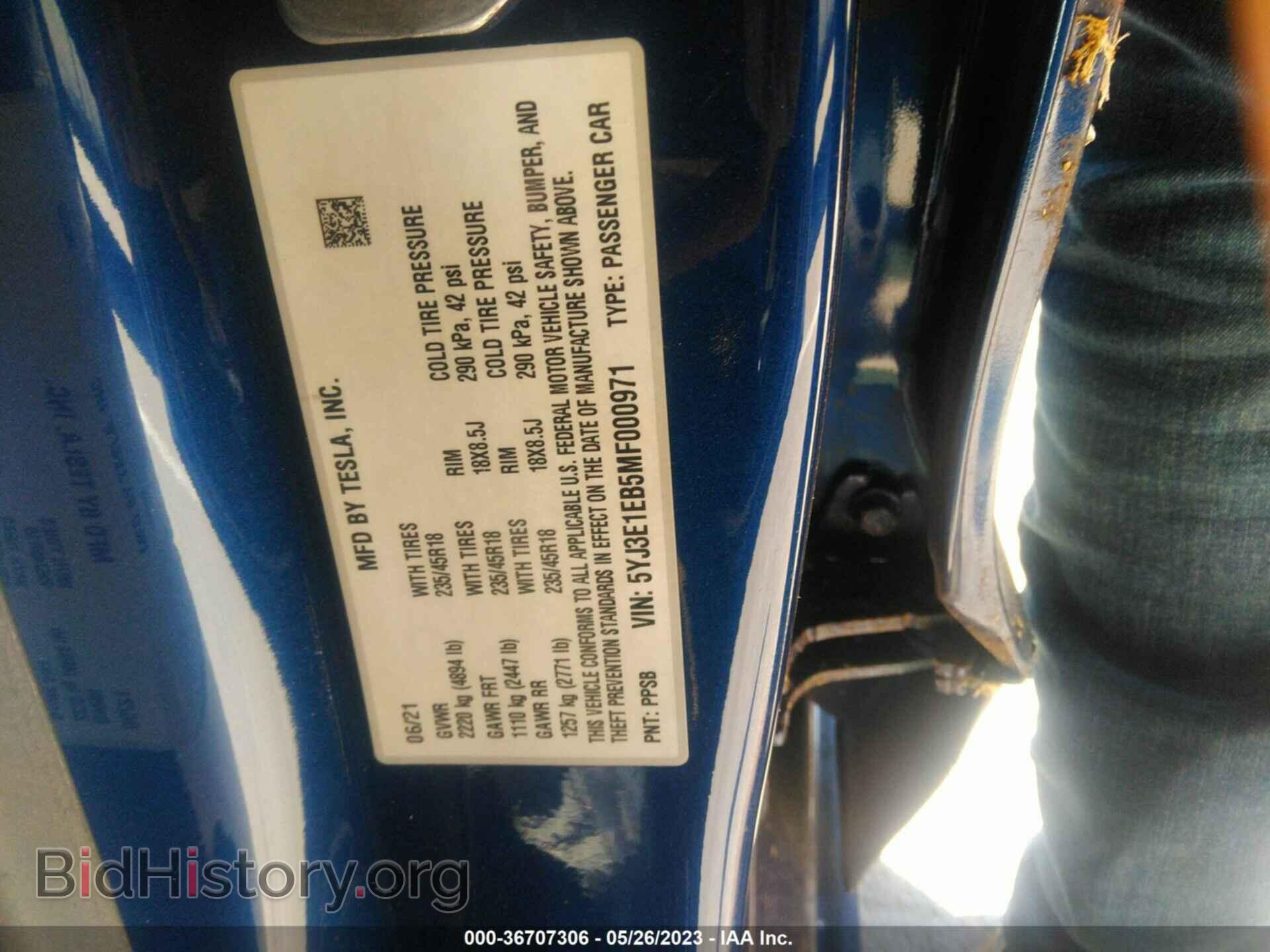 2021 TESLA MODEL 3 - VIN: 5YJ3E1EB5MF000971 - Photo 9