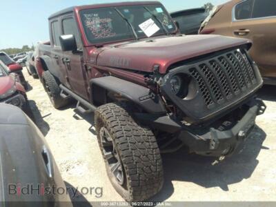 2021 Jeep GLADIATOR Willys, темно-бордовый — VIN 1C6HJTAG7ML560364, IAAI
