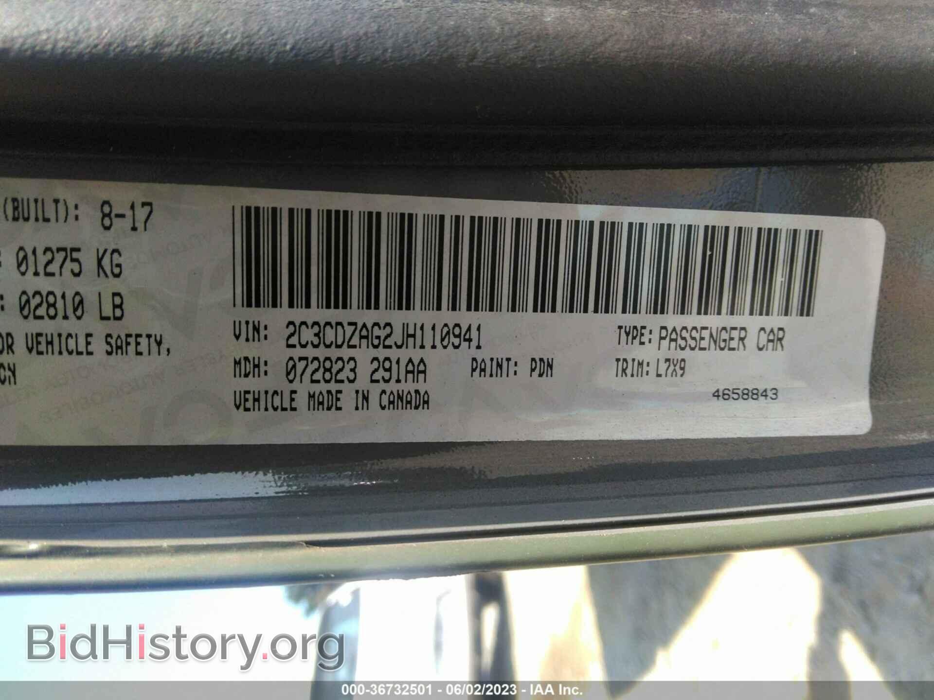 2018 DODGE CHALLENGER - VIN: 2C3CDZAG2JH110941 - Фото 9