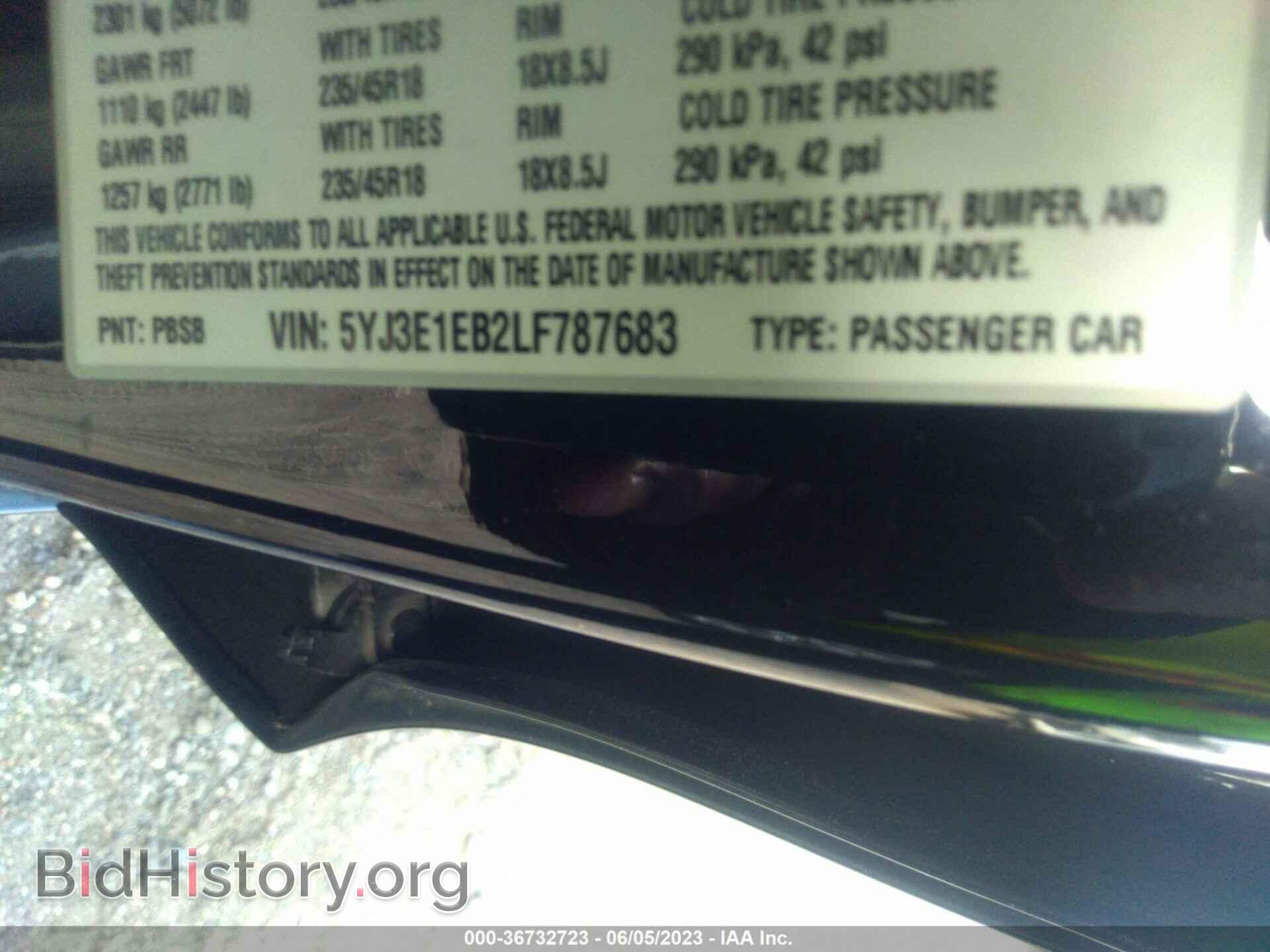 2020 TESLA MODEL 3 - VIN: 5YJ3E1EB2LF787683 - Фото 9